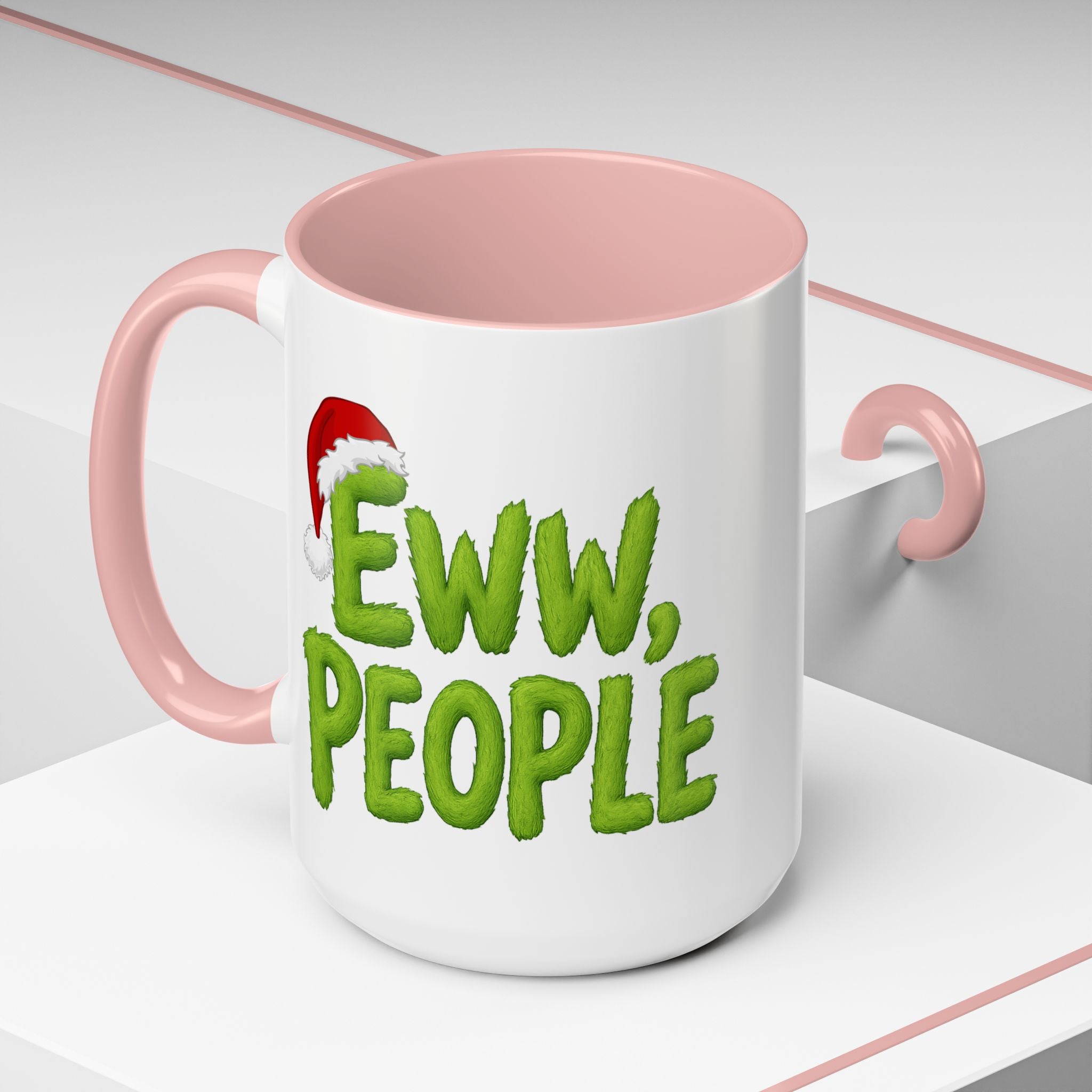 Eww People mug | Accent coffee mug, holiday Santa hat design