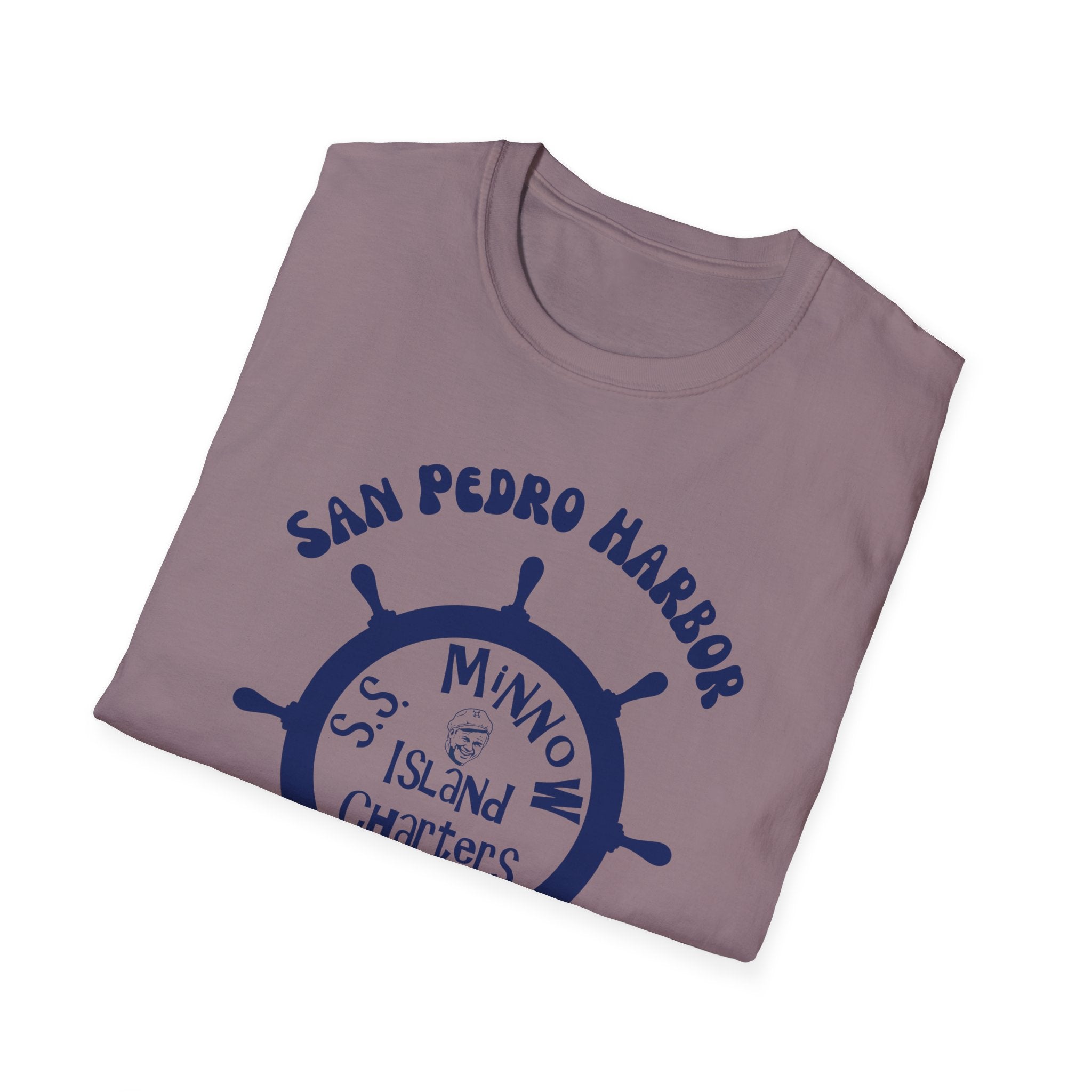 San Pedro Harbor Ship Wheel T-Shirt | SS Minnow Island Charters