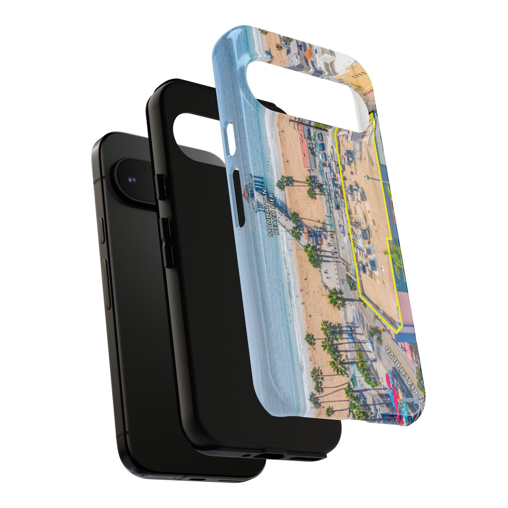 Phone Cases, Manhattan Beach California iPhone Samsung Google Tough Cases, Beach Lovers Gifts, Coastal Accessories, Ocean Phone Covers,