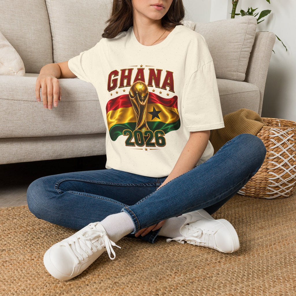 Ghana 2026 World Cup T-Shirt — Flag & Trophy Football Fan Tee