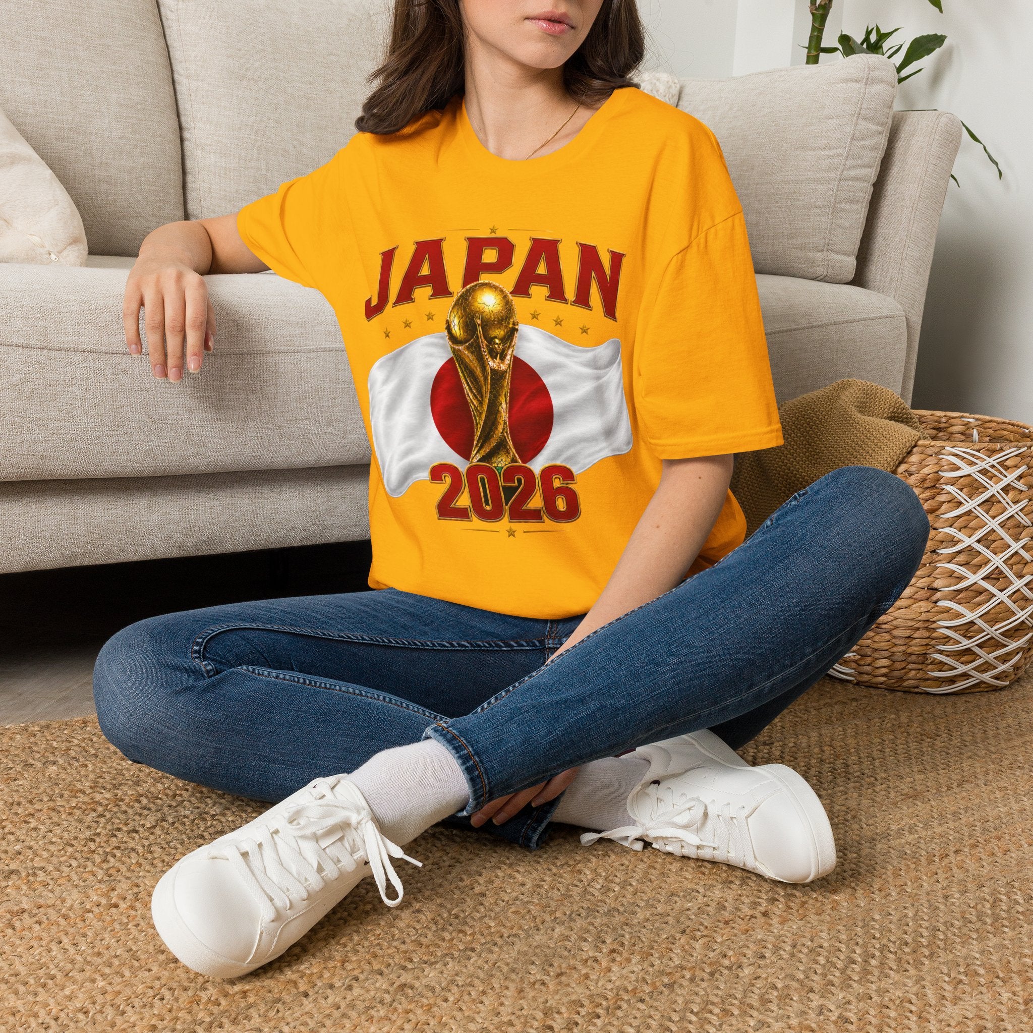 Japan 2026 World Cup T-Shirt — Golden Trophy Soccer Fan Tee