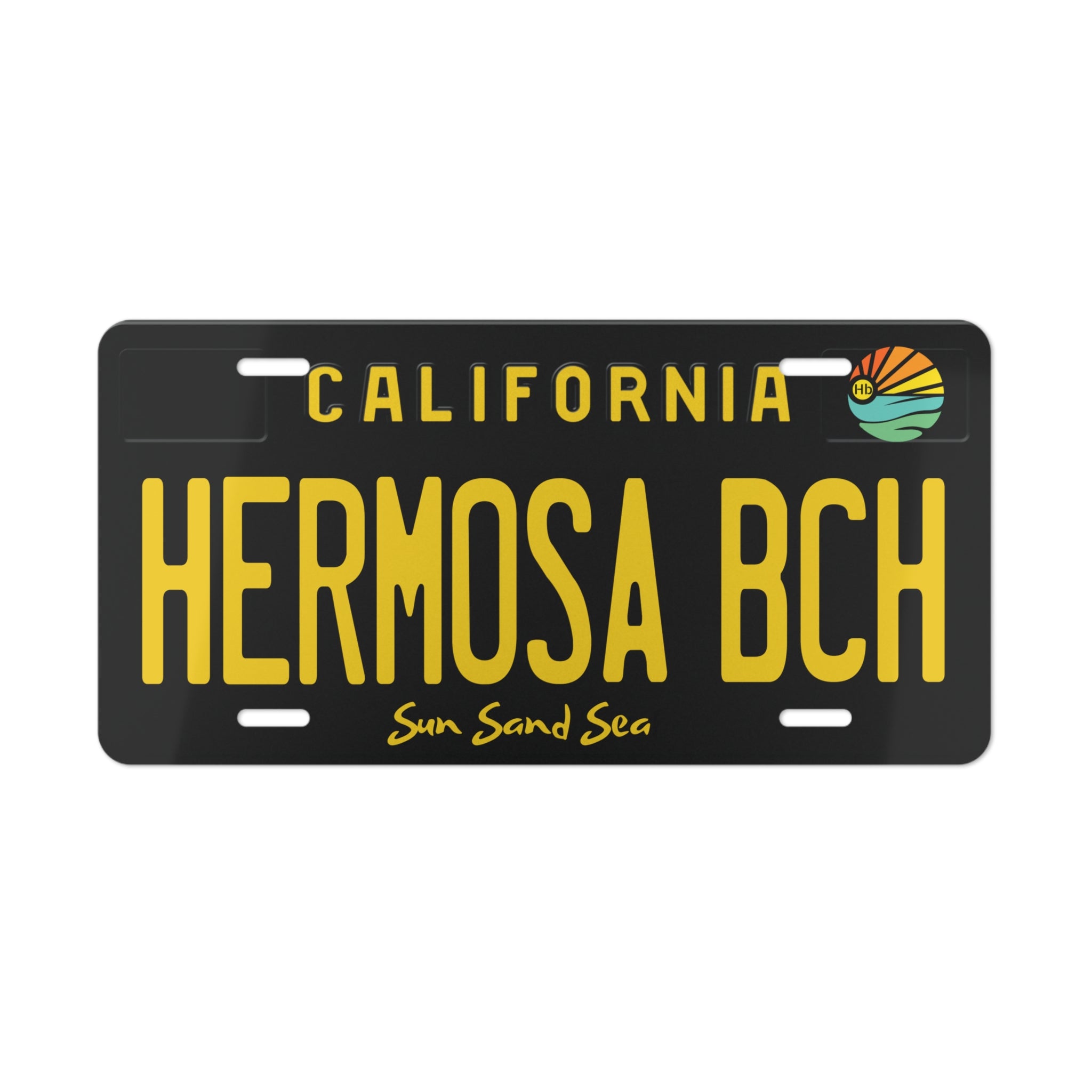 California Hermosa Beach Vanity Plate — 'Hermosa BCH' Decorative License Plate