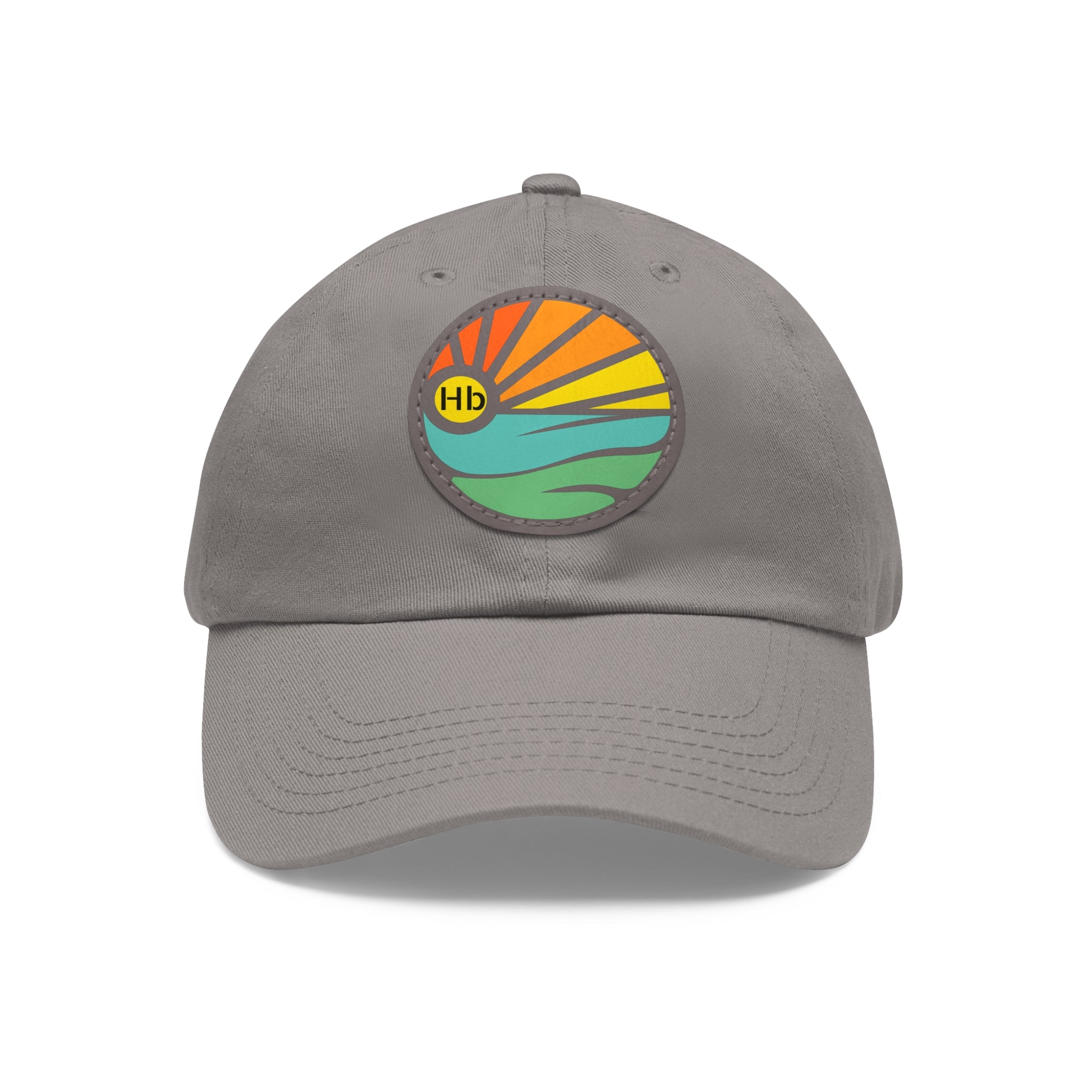 Hermosa Beach Sunset Wave Patch Hat | Mom and Dad Hat with Round Leather Patch #HermosaBeach