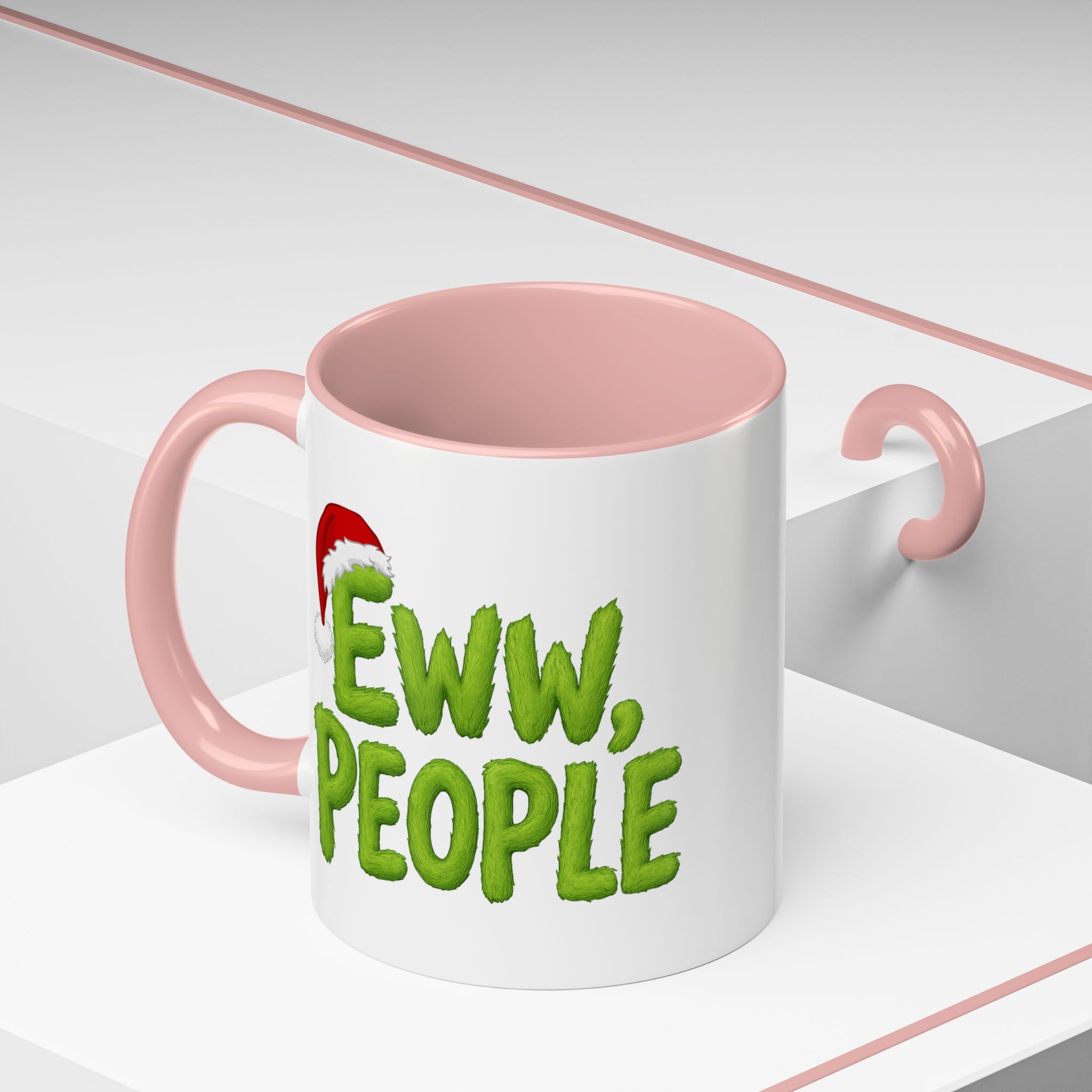Eww People mug | Accent coffee mug, holiday Santa hat design