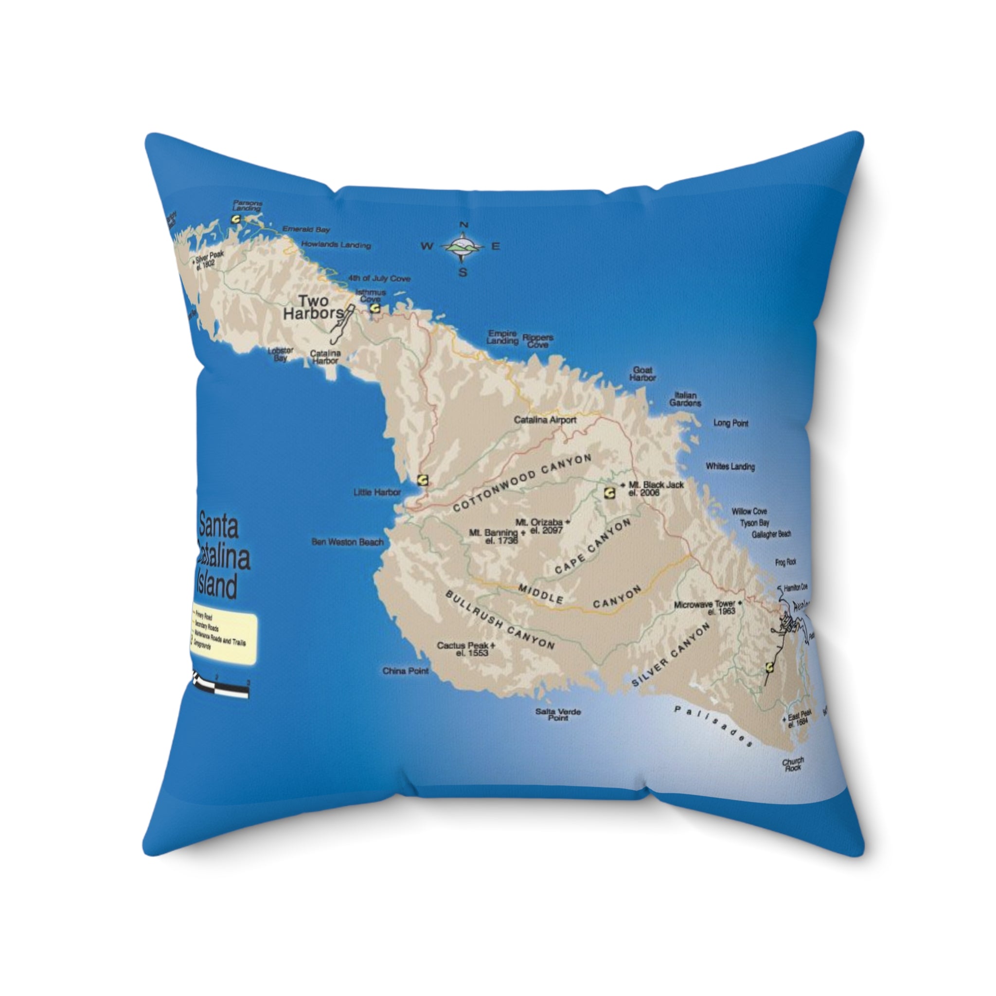 Avalon Catalina Island - Faux Suede Square Pillow