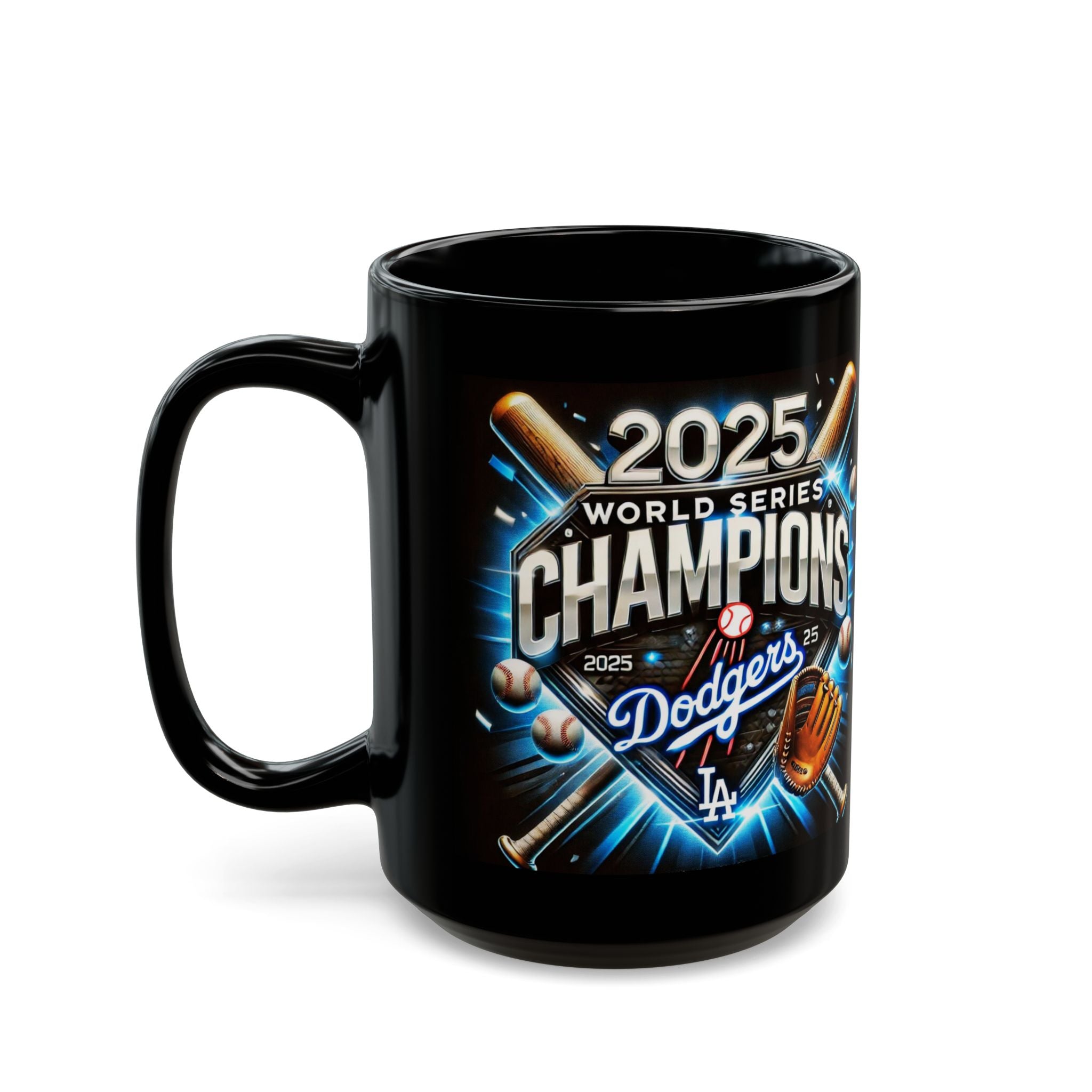 2025 Champions Doyers Mug | Black Ceramic Baseball Design