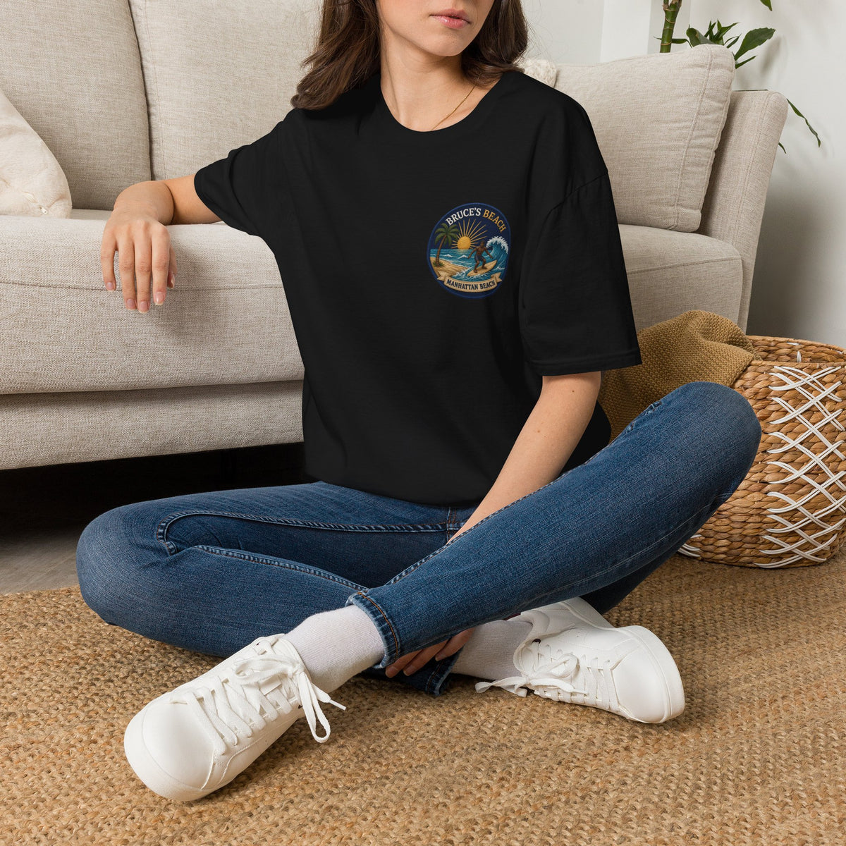 Bruce's Beach Manhattan Beach Surf Patch T-Shirt
