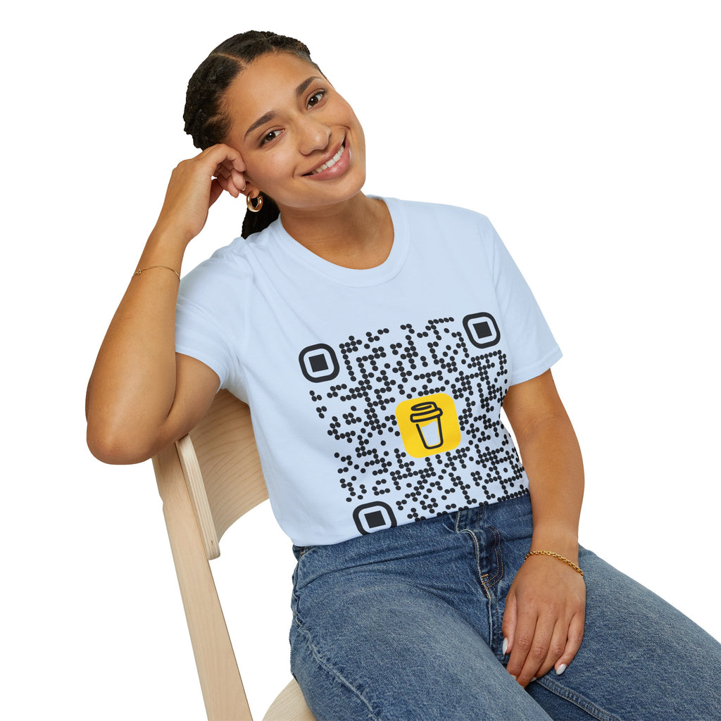 QR Code Coffee Tee — Scan-to-Order Coffee Shop T-Shirt