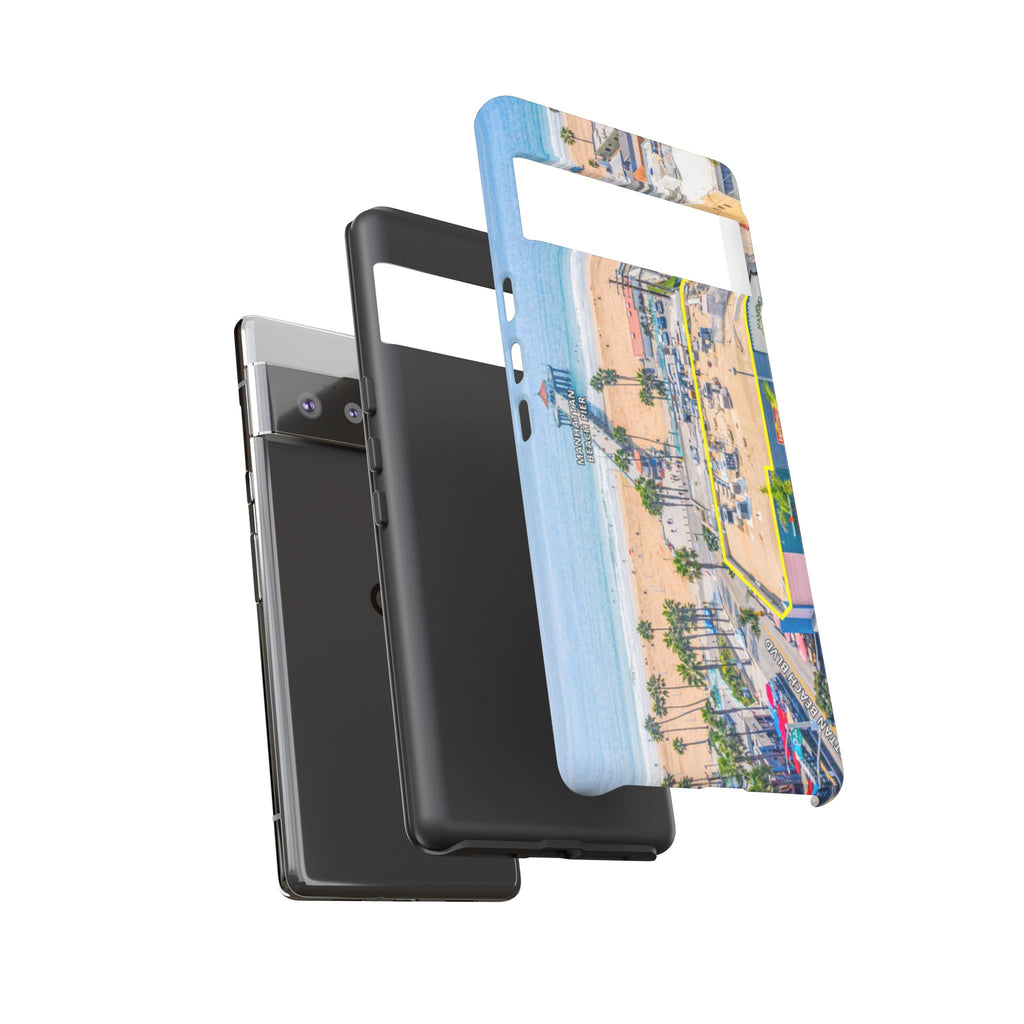 Phone Cases, Manhattan Beach California iPhone Samsung Google Tough Cases, Beach Lovers Gifts, Coastal Accessories, Ocean Phone Covers,