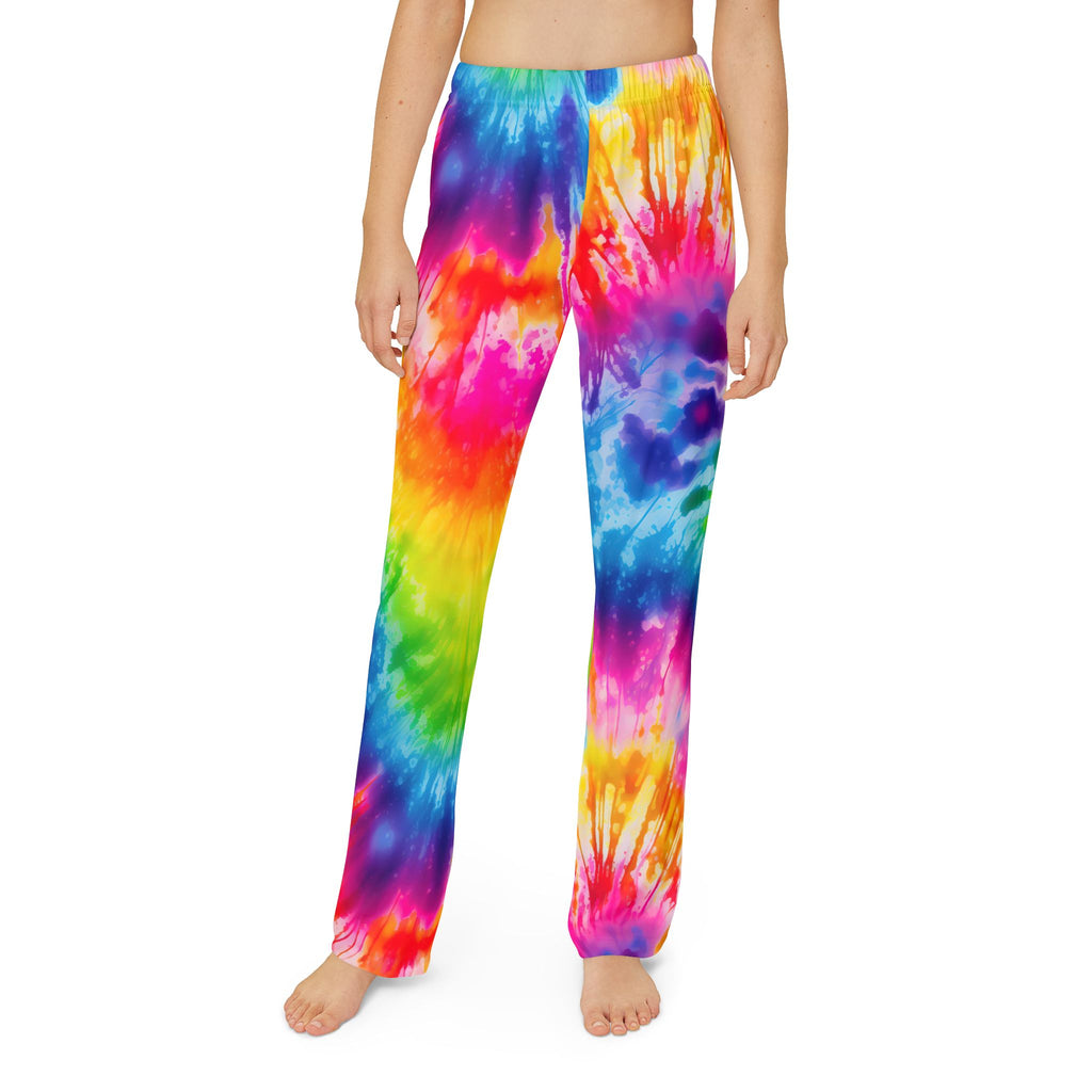 Kids Tie-Dye Lounge Pants — Colorful Rainbow Comfort Sleep & Play