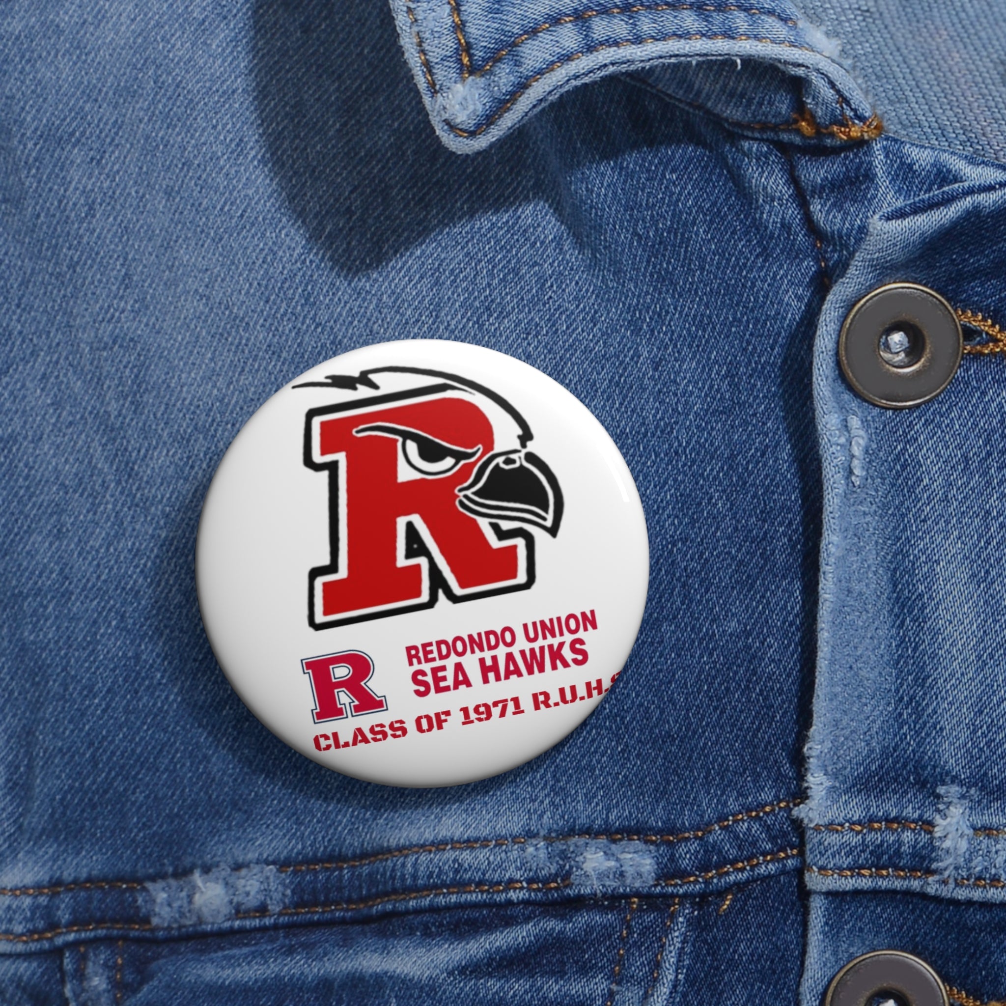 Redondo Union High Class of 1971 - Custom Pin Buttons