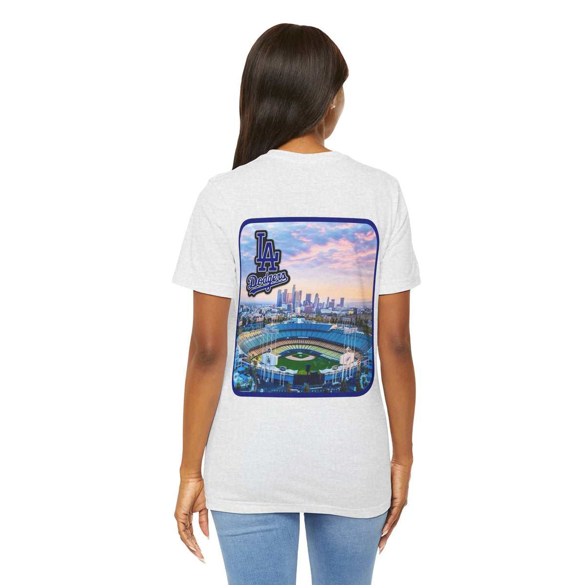 Los Angeles (Front and Back Printing) Mens Womans Jersey Short Sleeve Tee