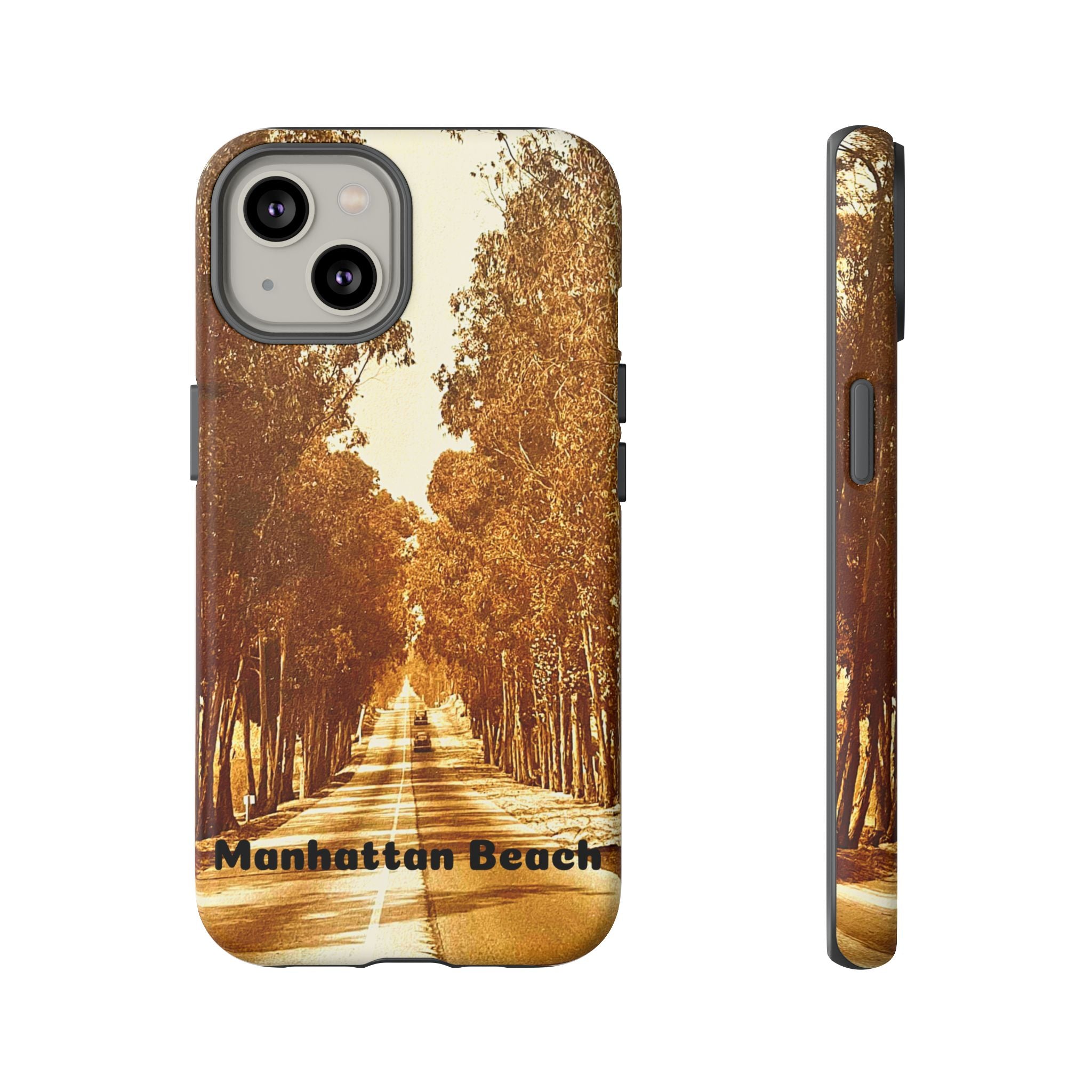Phone Cases Manhattan Beach Rosecrans Ave Early 60's Tough Cases 90266 California, iPhone Samsung Google Pixel Protective Cover, Vintage