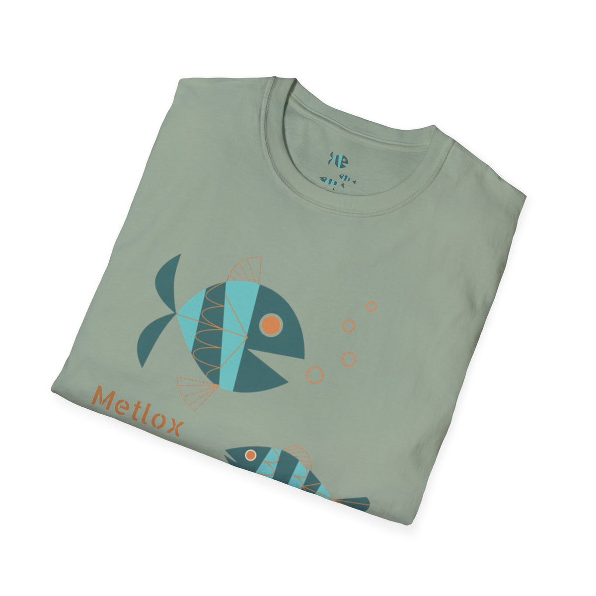 Metlox Pottery Fish Trio T-Shirt | Minimal Ocean Illustration