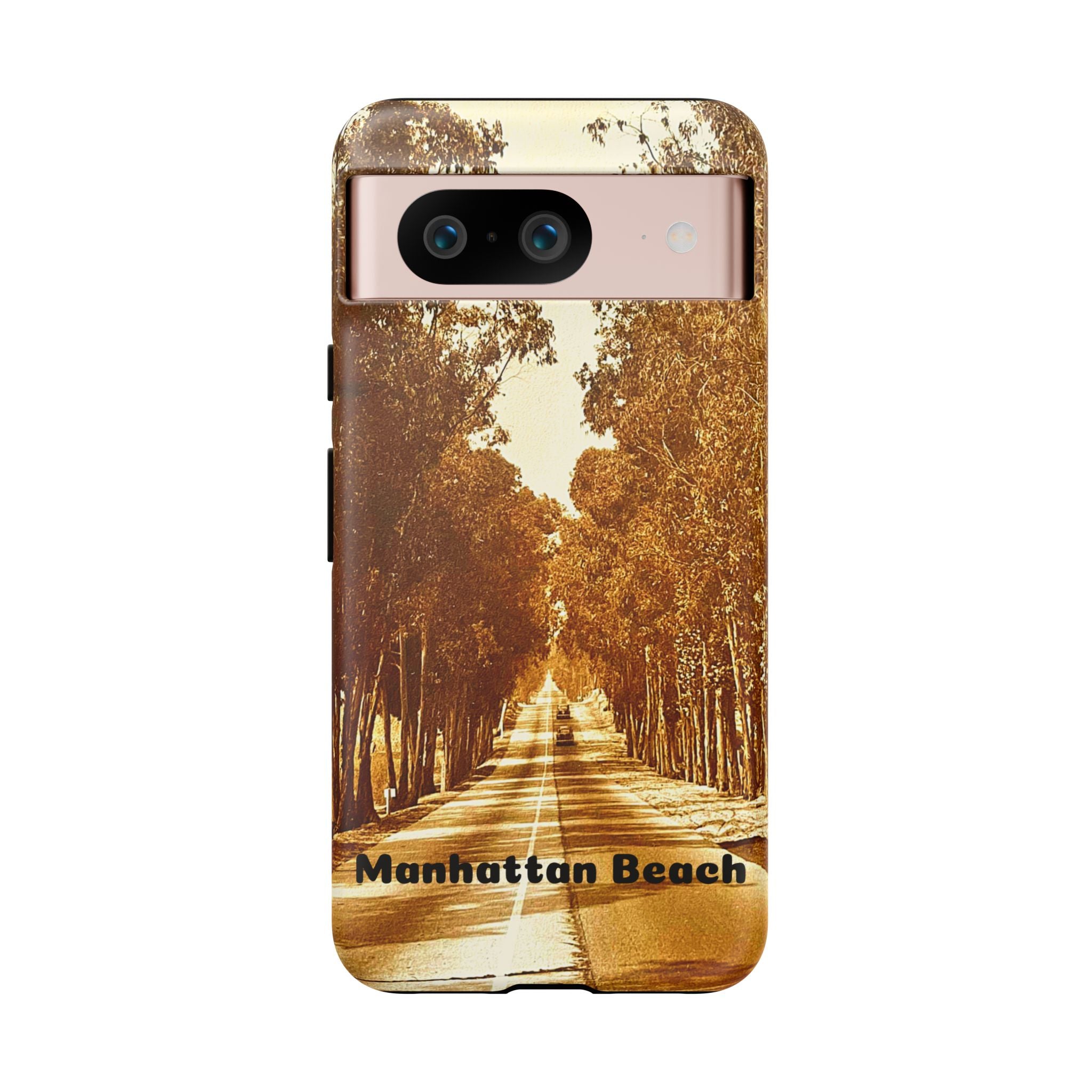Phone Cases Manhattan Beach Rosecrans Ave Early 60's Tough Cases 90266 California, iPhone Samsung Google Pixel Protective Cover, Vintage