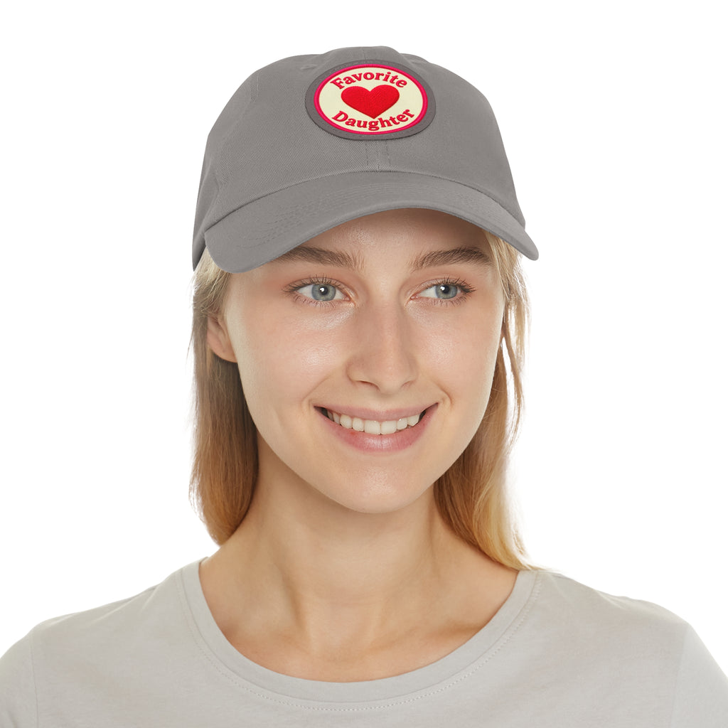 Mom and Daughter Hat — "Favorite Daughter" Leather Patch Cap