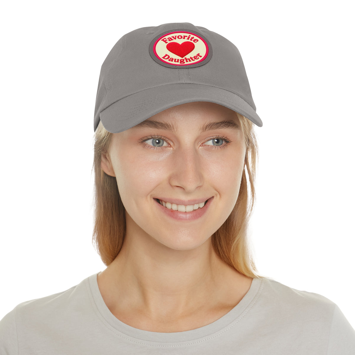 Mom and Daughter Hat — "Favorite Daughter" Leather Patch Cap