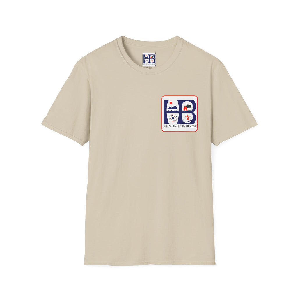 Huntington Beach Retro HB Logo T-Shirt  (printed 3 places)