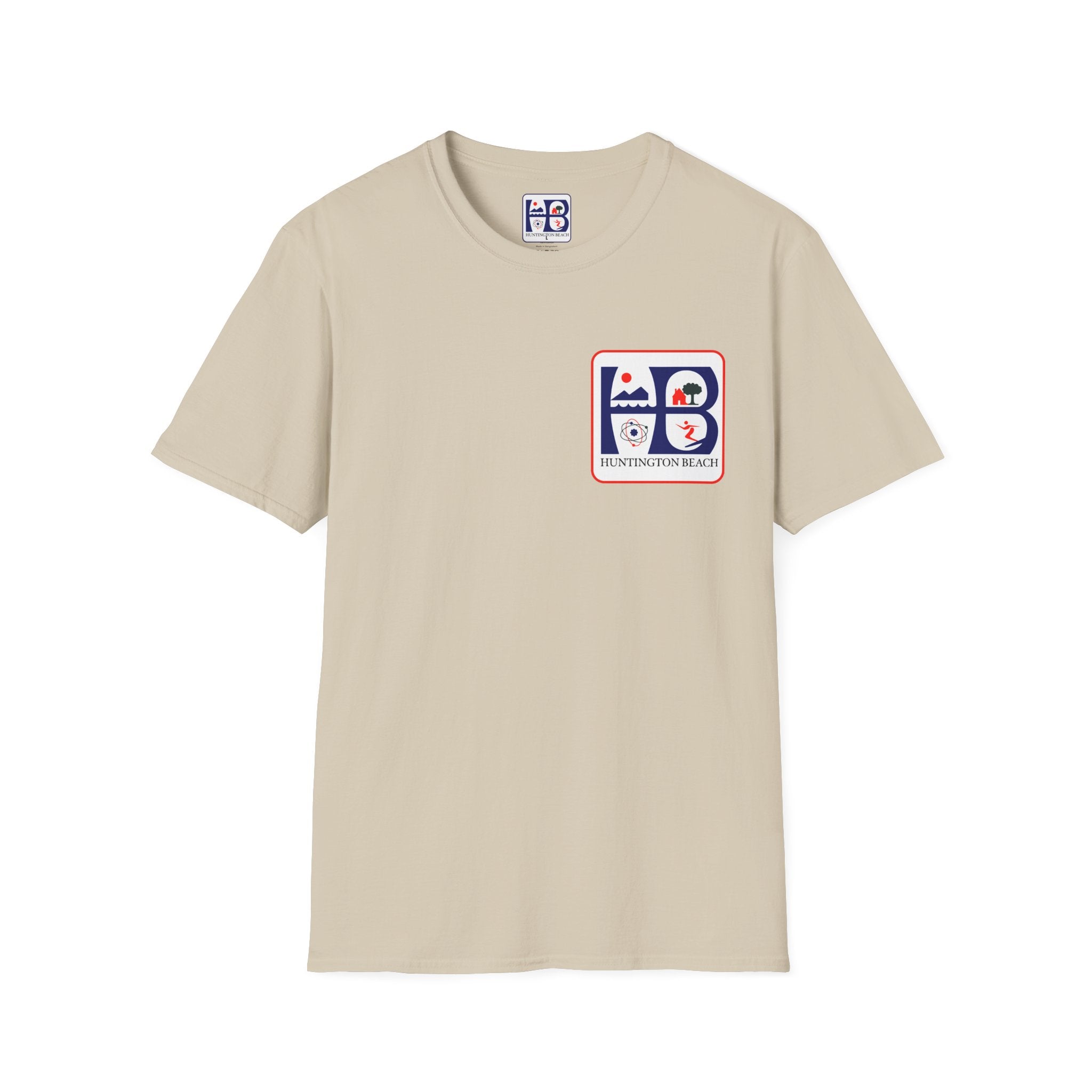 Huntington Beach Retro HB Logo T-Shirt  (printed 3 places)
