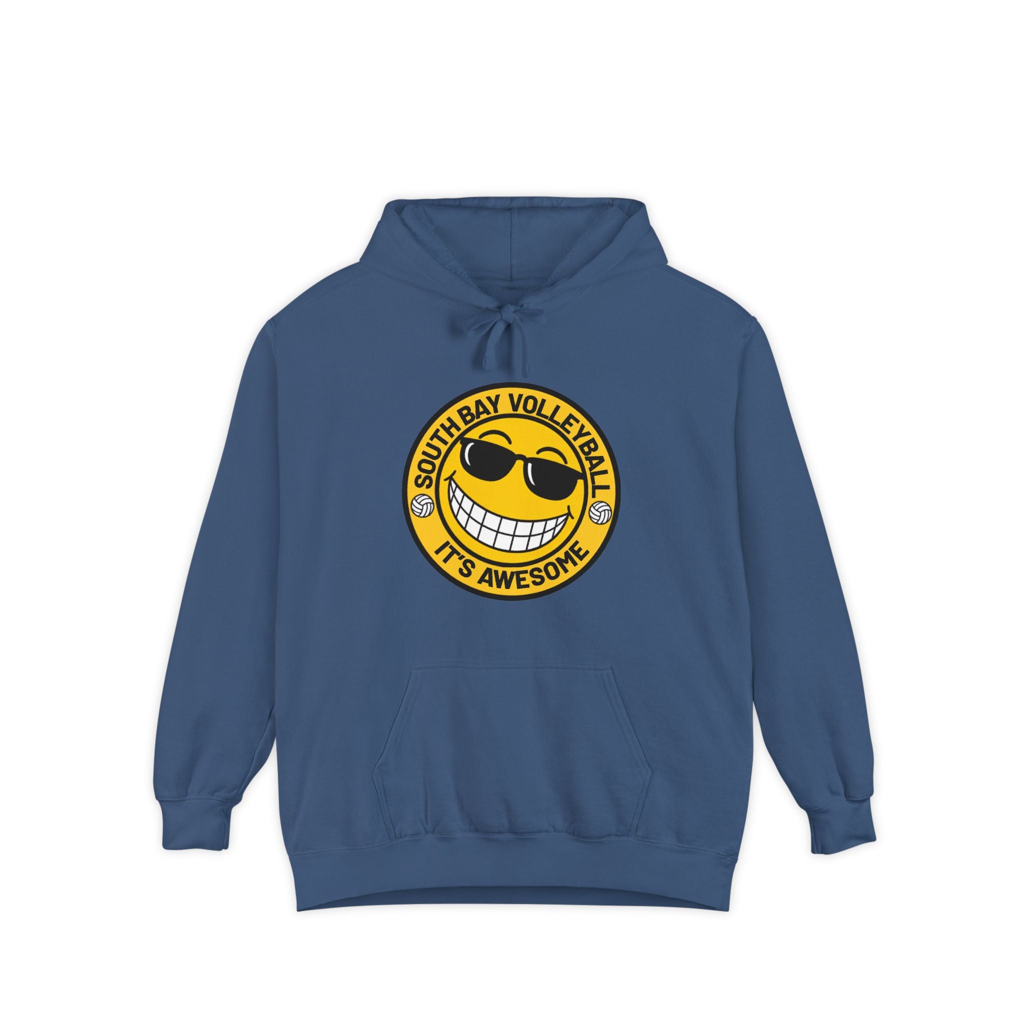 Volleyball Smiley Hoodie — "South Bay Volleyball It's Awesome" Crewneck