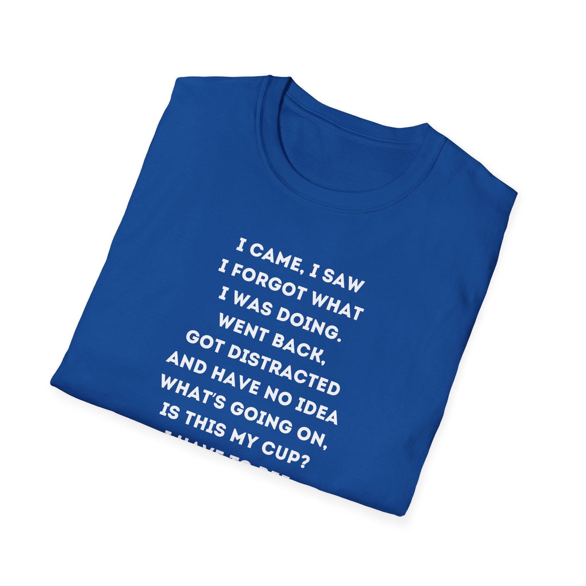 Funny Forgetful Grandpa Quote T-Shirt | I Got to Pee Coffee Cute Cartoon, Humorous Text Tee