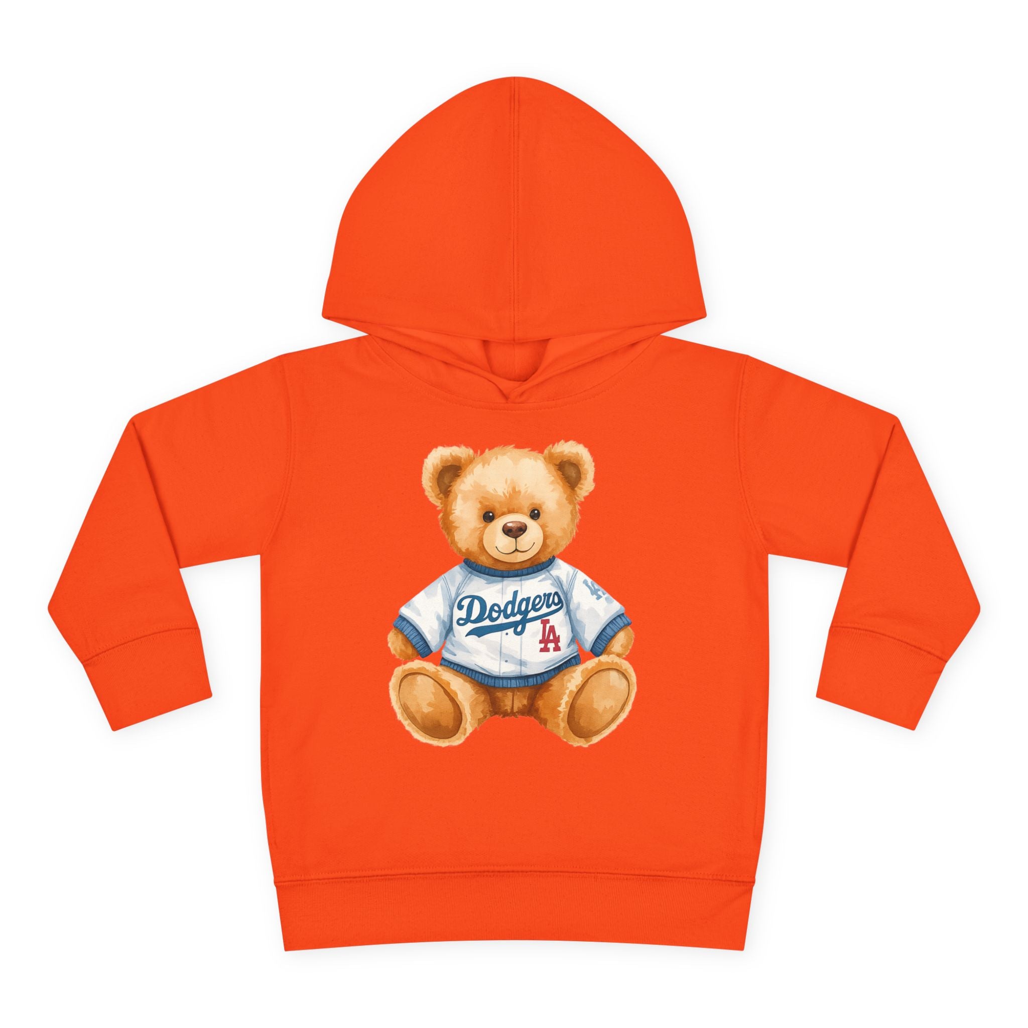 Teddy Bear in Jersey Hoodie | Toddler Pullover Fleece