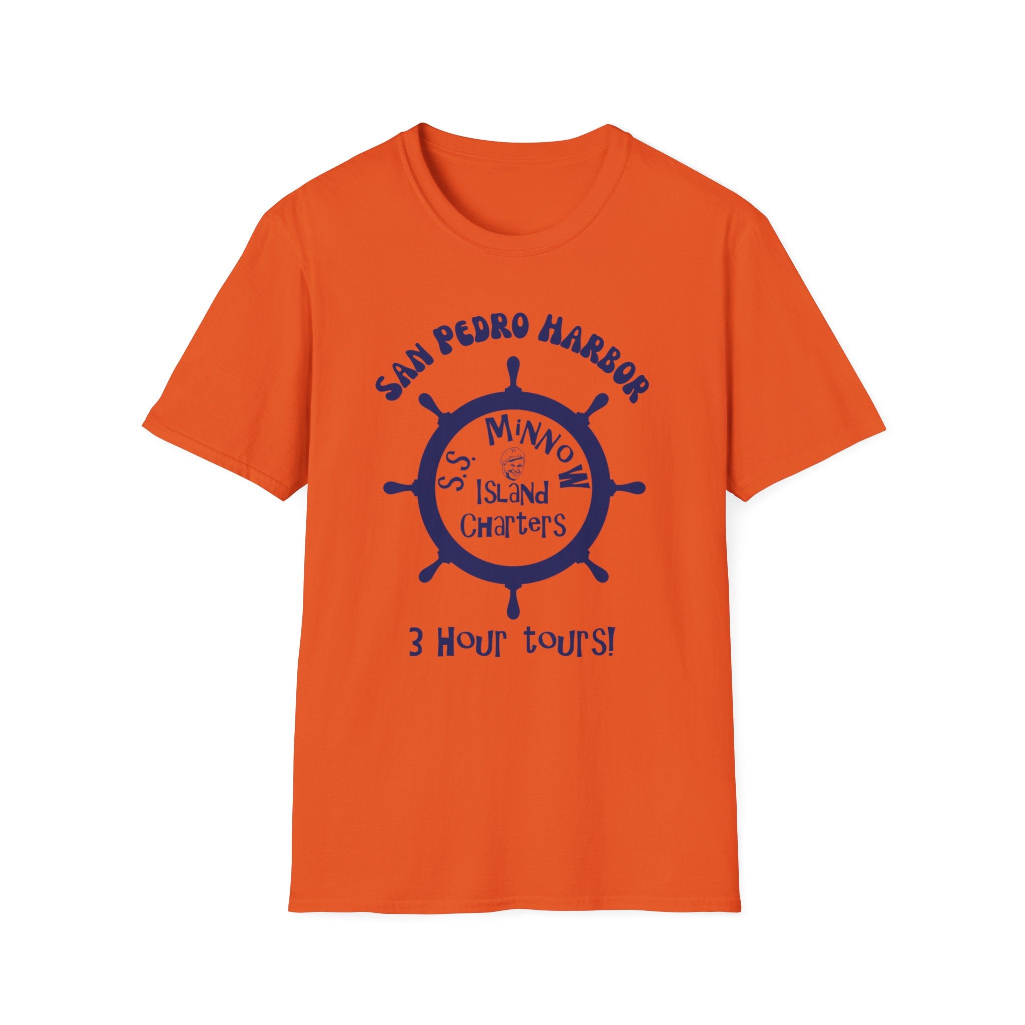 San Pedro Harbor Ship Wheel T-Shirt | SS Minnow Island Charters