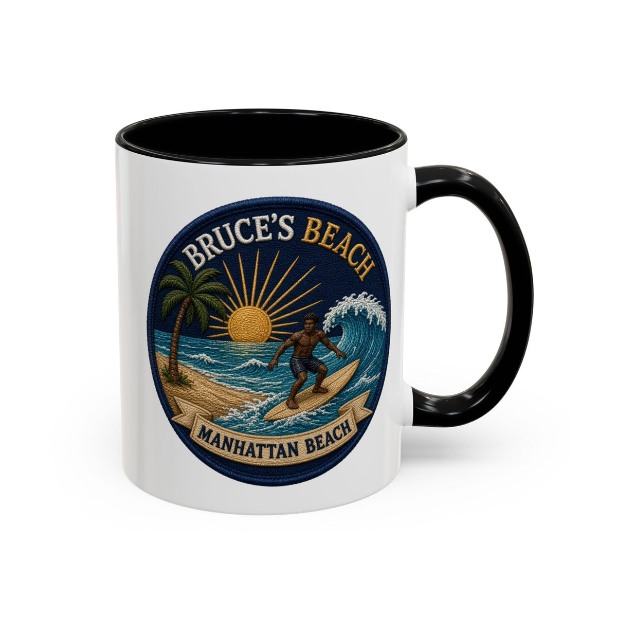 Bruce's Beach Manhattan Beach Surf Mug – Accent Coffee Cup (11/15oz)
