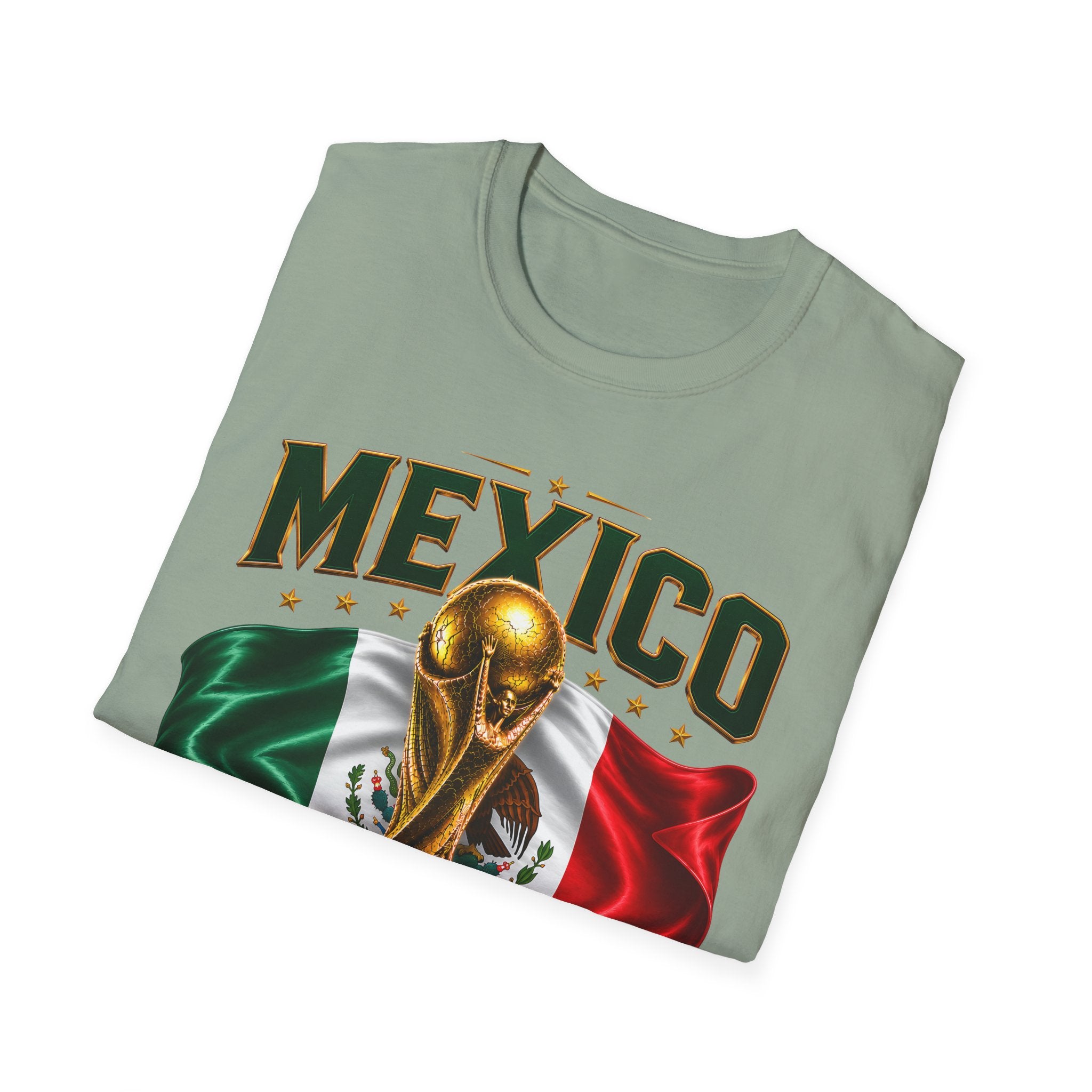 Mexico 2026 World Cup T-Shirt — Flag & Trophy Soccer Fan Tee