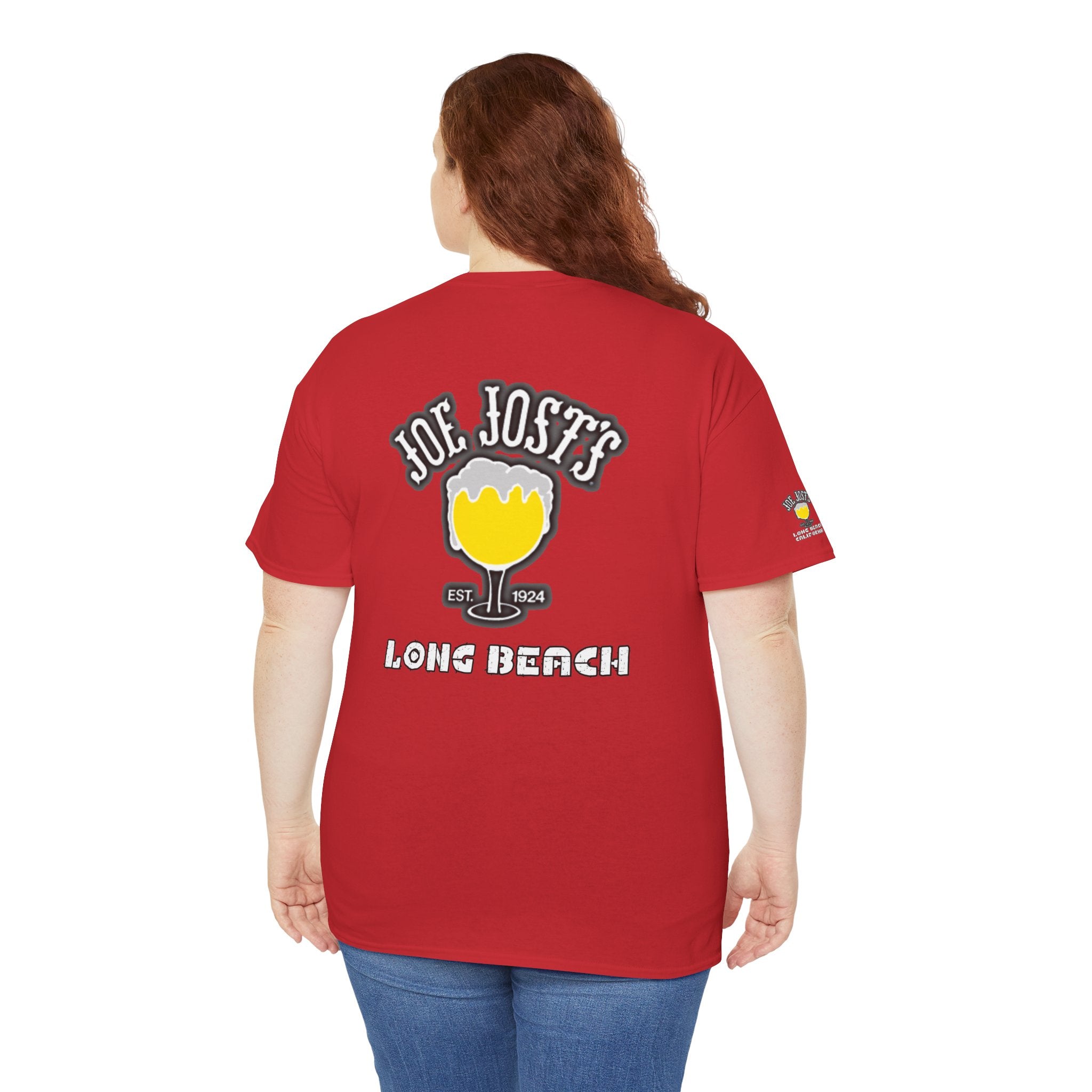 Joe Josts Long Beach California Men's and Woman's Heavy Cotton Tee - Printed 4 Areas