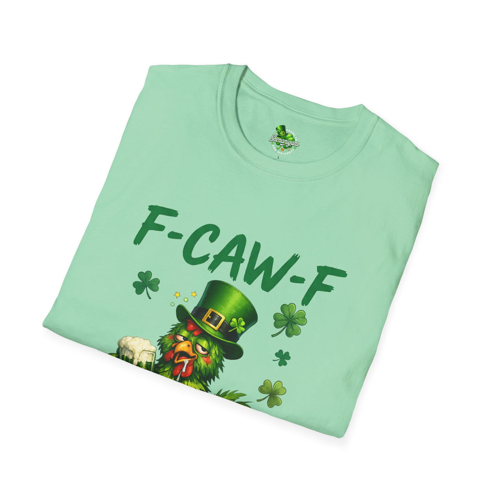 F-CAW-F Leprechaun Chicken T-Shirt | St. Patrick's Day Shamrock Tee