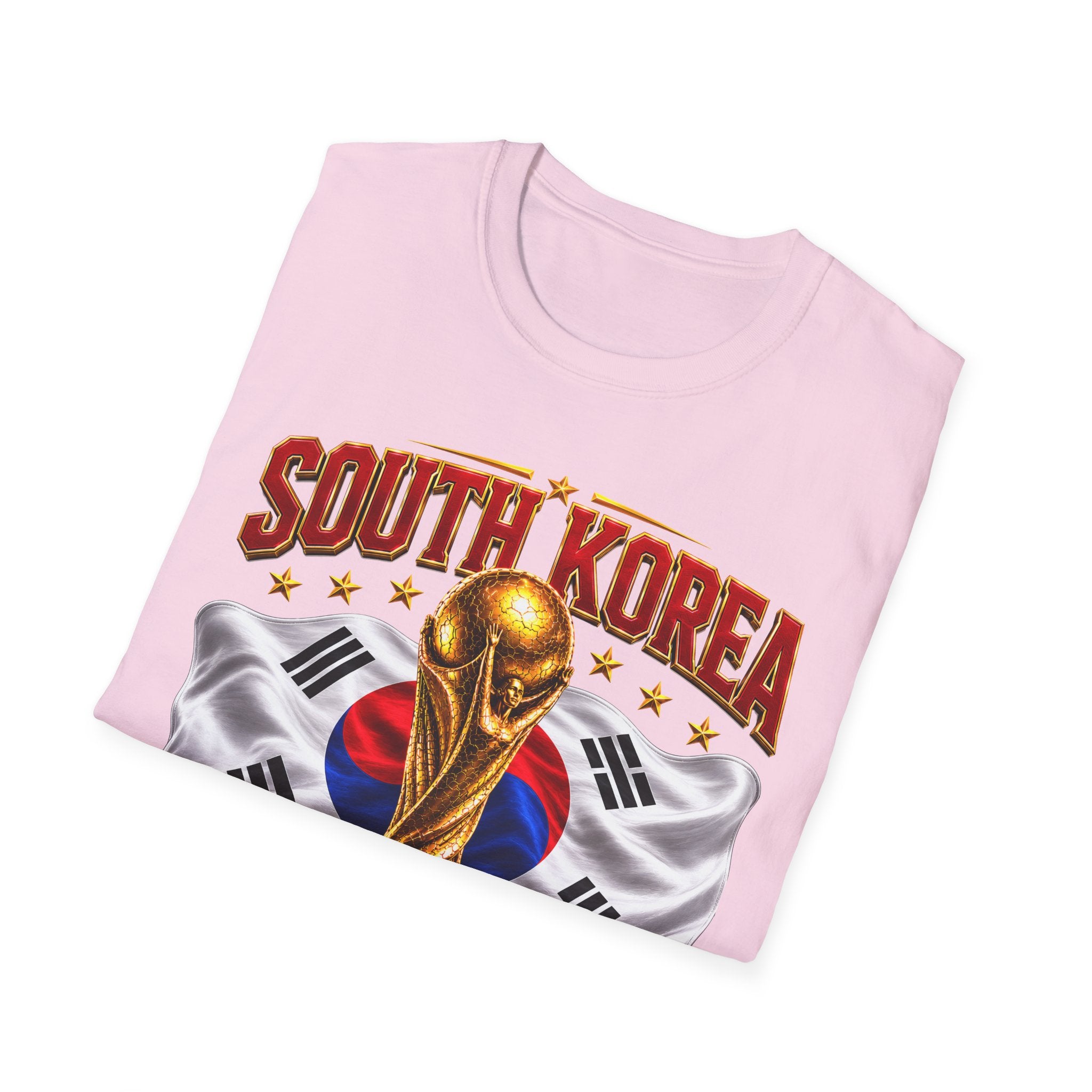 South Korea 2026 Soccer World Cup T-Shirt — Korean Flag & Trophy Football Fan Tee
