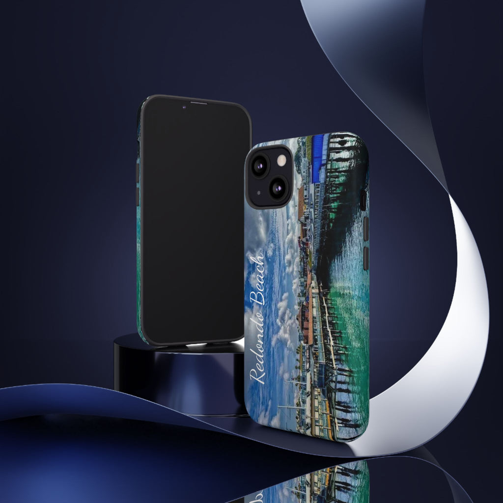 Phone Cases, Redondo Beach California King Harbor Design, Protective Covers, iPhone Accessories, Samsung Accessories, Gift for Travelers