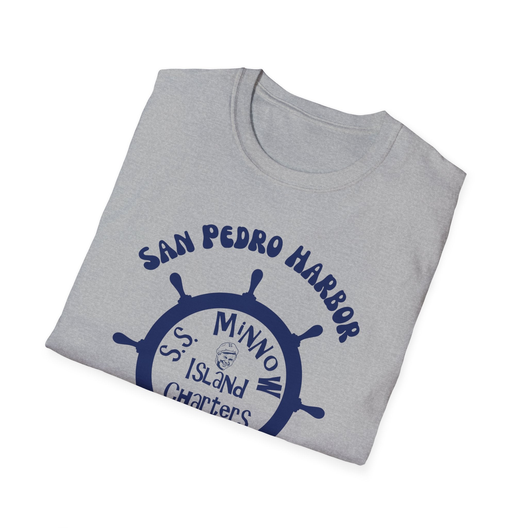 San Pedro Harbor Ship Wheel T-Shirt | SS Minnow Island Charters