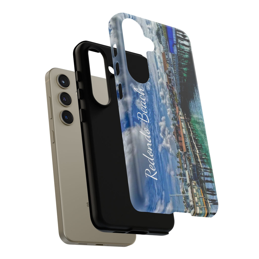 Phone Cases, Redondo Beach California King Harbor Design, Protective Covers, iPhone Accessories, Samsung Accessories, Gift for Travelers