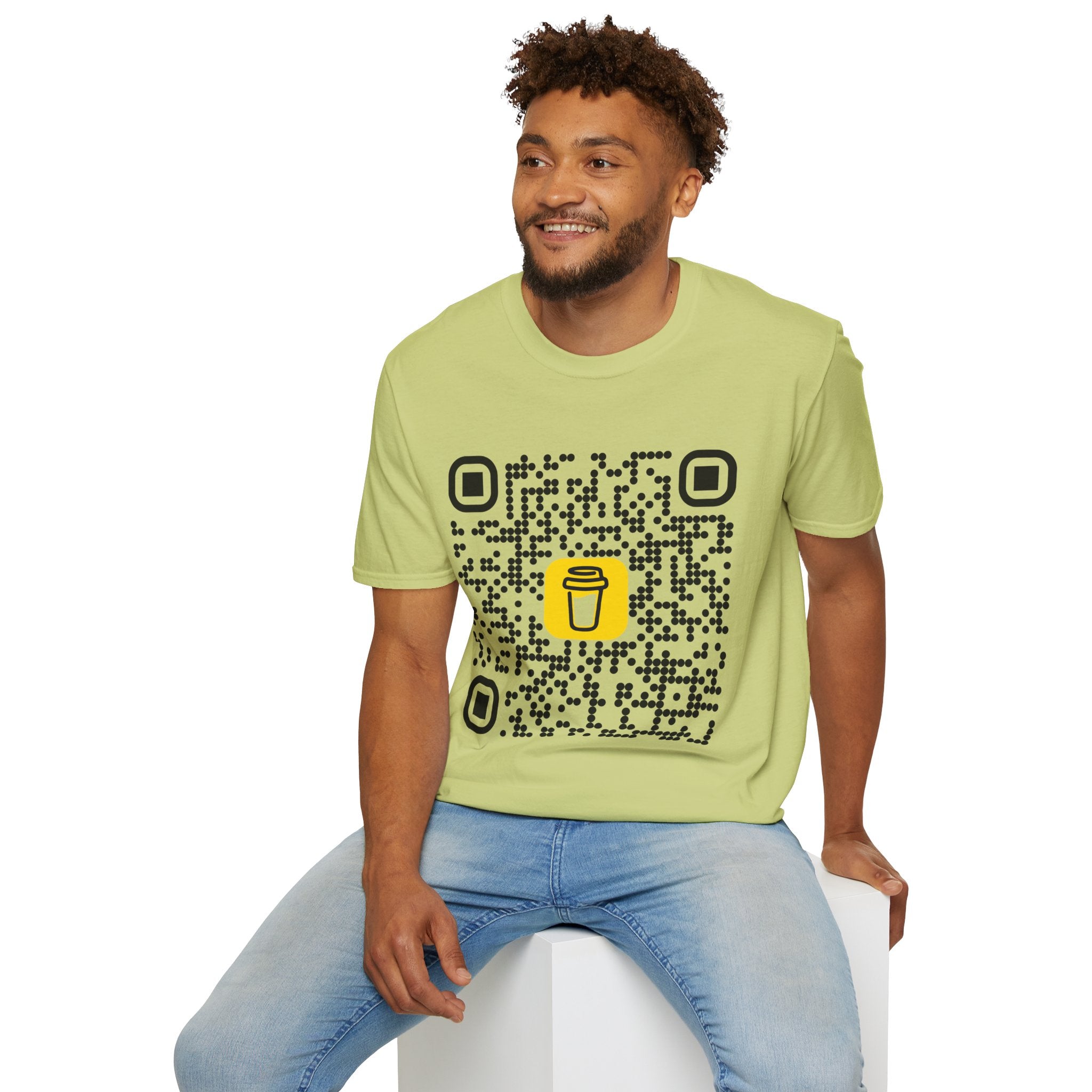 QR Code Coffee Tee — Scan-to-Order Coffee Shop T-Shirt
