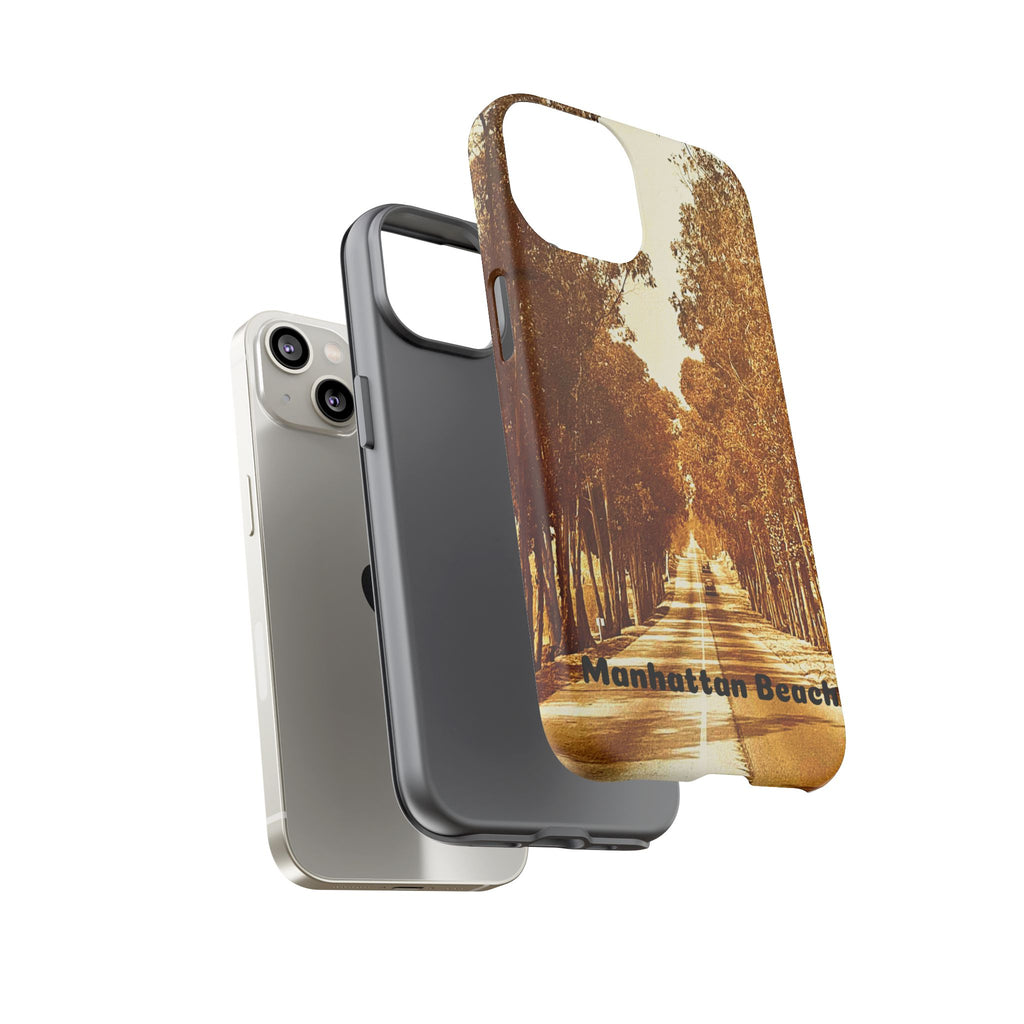 Phone Cases Manhattan Beach Rosecrans Ave Early 60's Tough Cases 90266 California, iPhone Samsung Google Pixel Protective Cover, Vintage