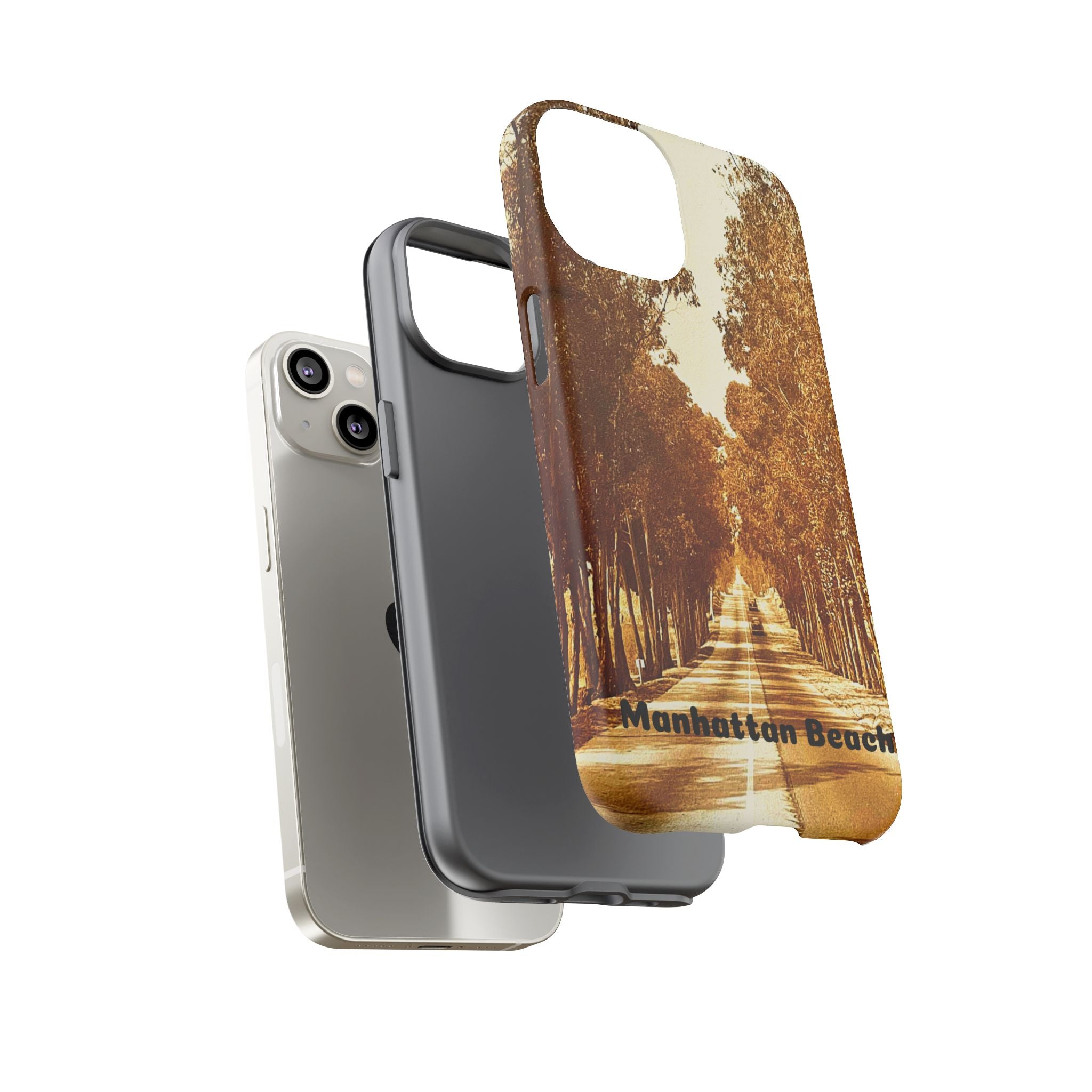 Phone Cases Manhattan Beach Rosecrans Ave Early 60's Tough Cases 90266 California, iPhone Samsung Google Pixel Protective Cover, Vintage