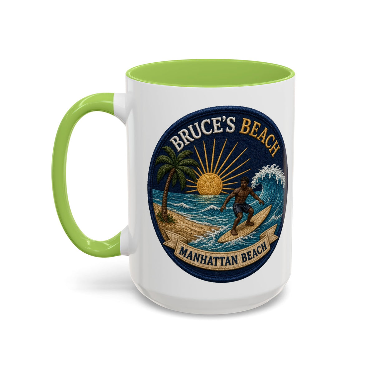 Bruce's Beach Manhattan Beach Surf Mug – Accent Coffee Cup (11/15oz)