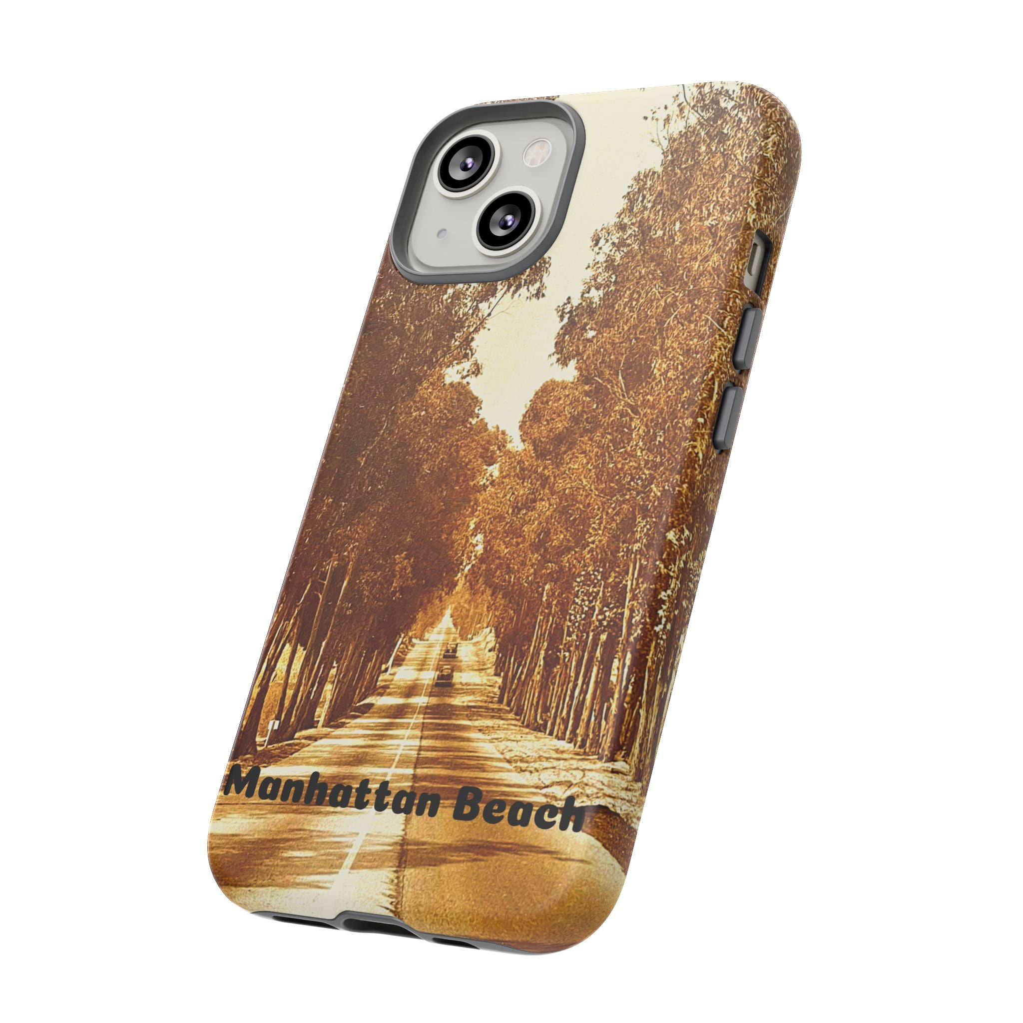 Phone Cases Manhattan Beach Rosecrans Ave Early 60's Tough Cases 90266 California, iPhone Samsung Google Pixel Protective Cover, Vintage