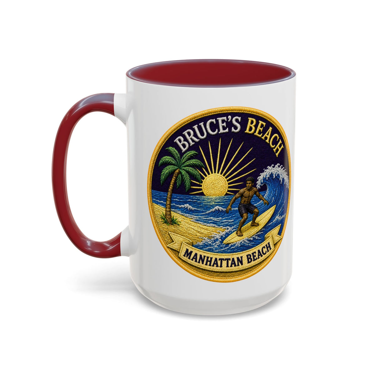 Manhattan Beach Surf Mug — Bruce’s Beach Coffee Cup (11/15oz Accent)