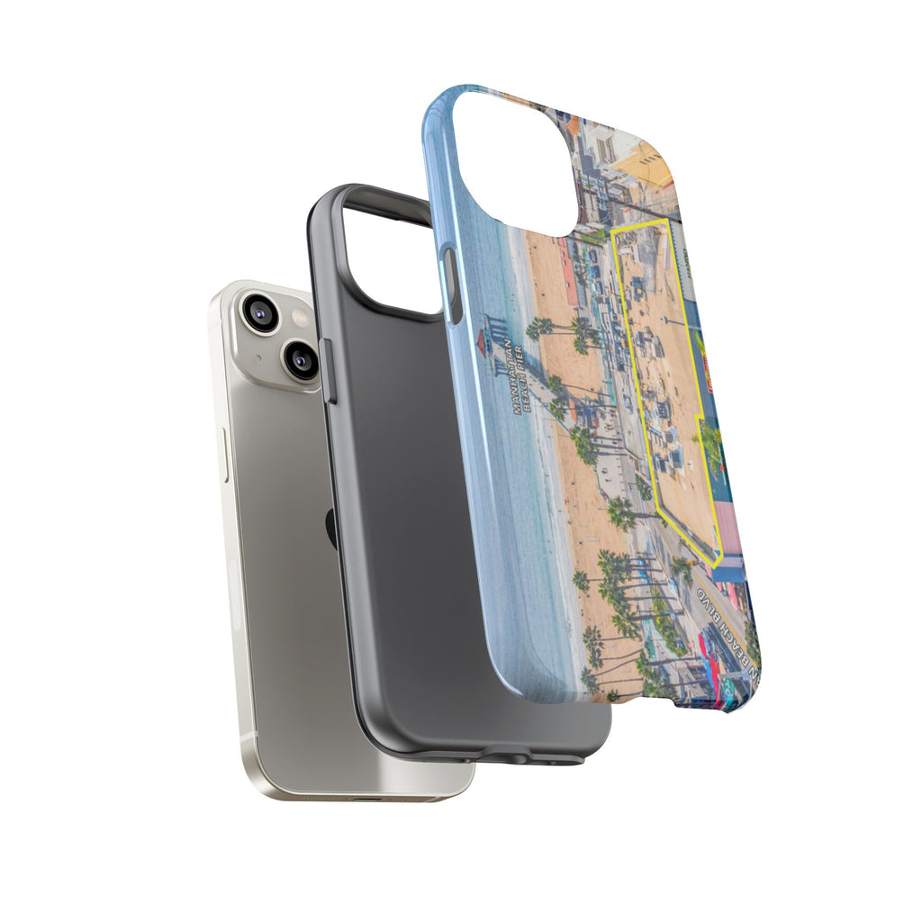 Phone Cases, Manhattan Beach California iPhone Samsung Google Tough Cases, Beach Lovers Gifts, Coastal Accessories, Ocean Phone Covers,