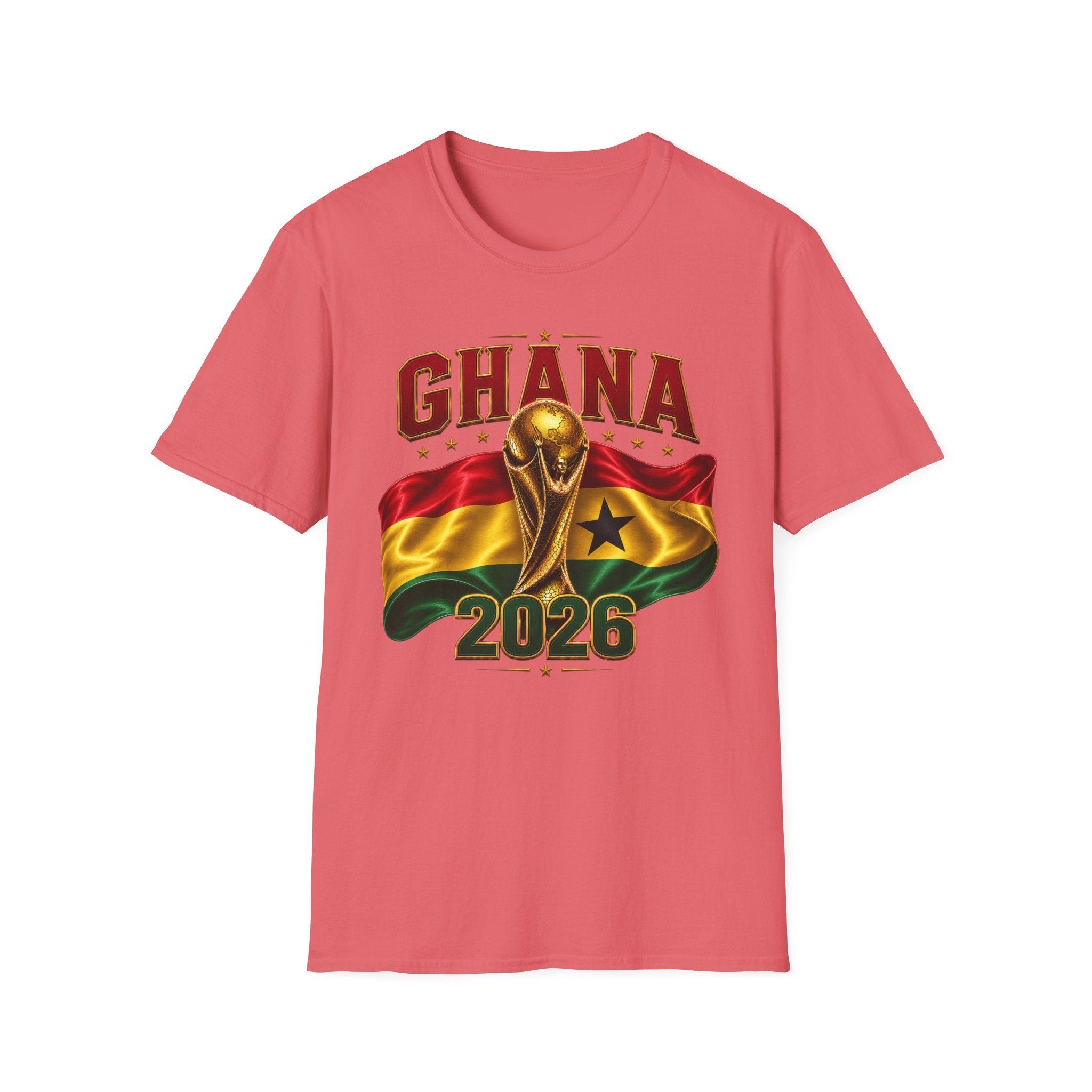 Ghana 2026 World Cup T-Shirt — Flag & Trophy Football Fan Tee