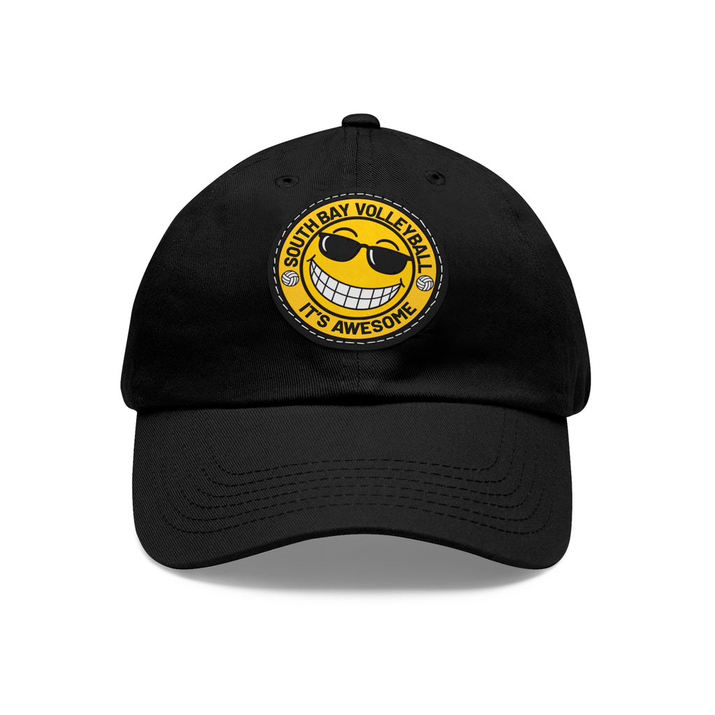Volleyball Smiley Mom and Dad Hat — "South Bay Volleyball: It’s Awesome" Leather Patch