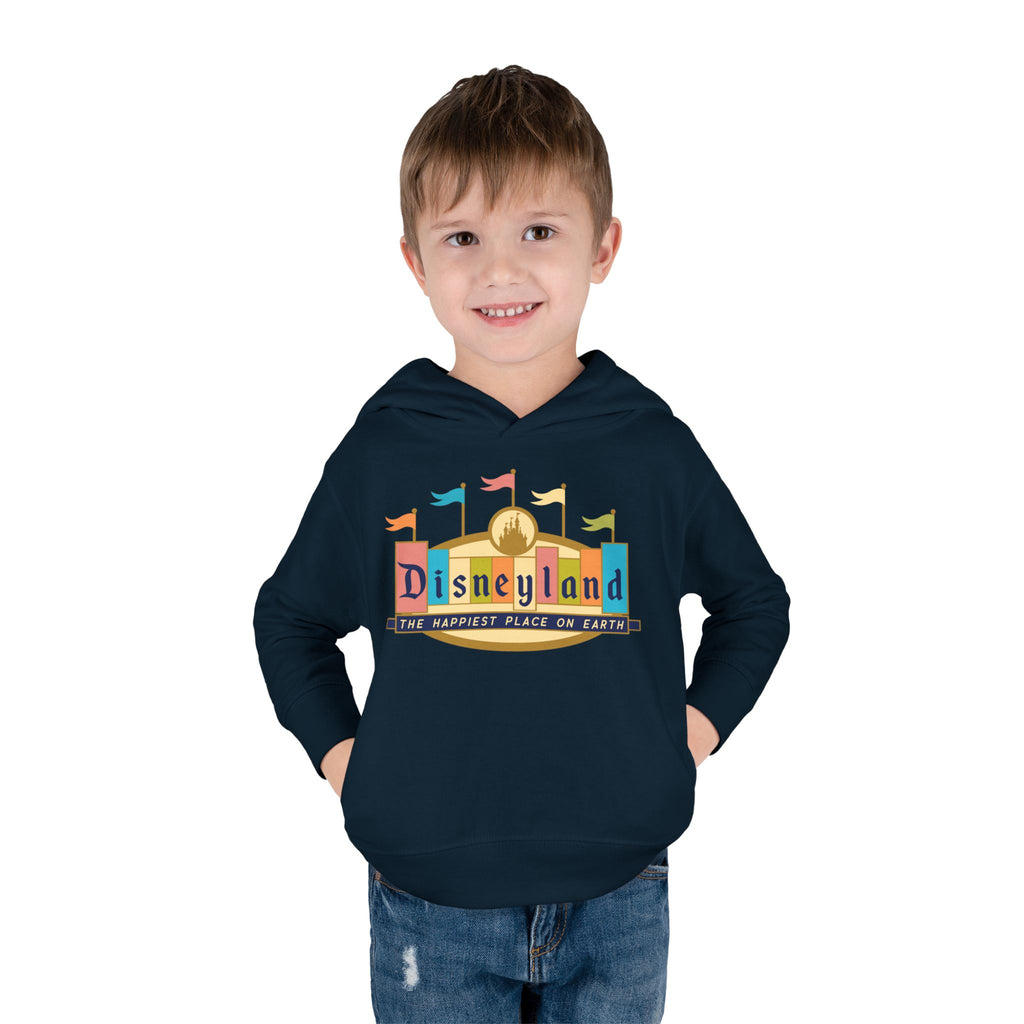 Disneyland way Back Machine Retro Logo Toddler Hoodie | Kids Pullover