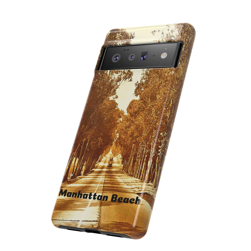 Phone Cases Manhattan Beach Rosecrans Ave Early 60's Tough Cases 90266 California, iPhone Samsung Google Pixel Protective Cover, Vintage