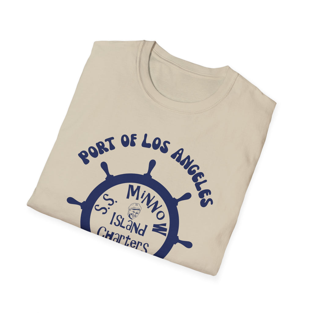 Port of Los Angeles Ship Wheel T-Shirt | SS Minnow Island Charters, 3 Hour Tours