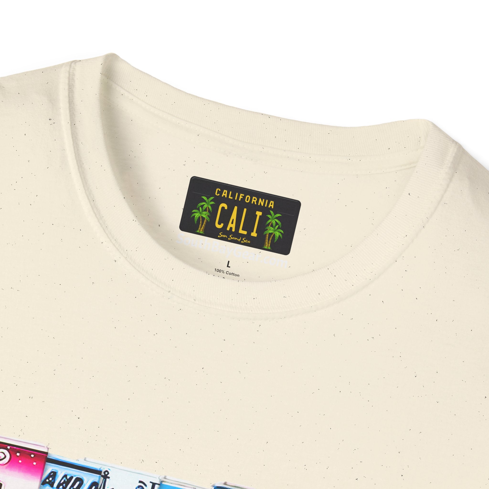 California License Plate Letters T-Shirt | Vintage Road Trip State Tee