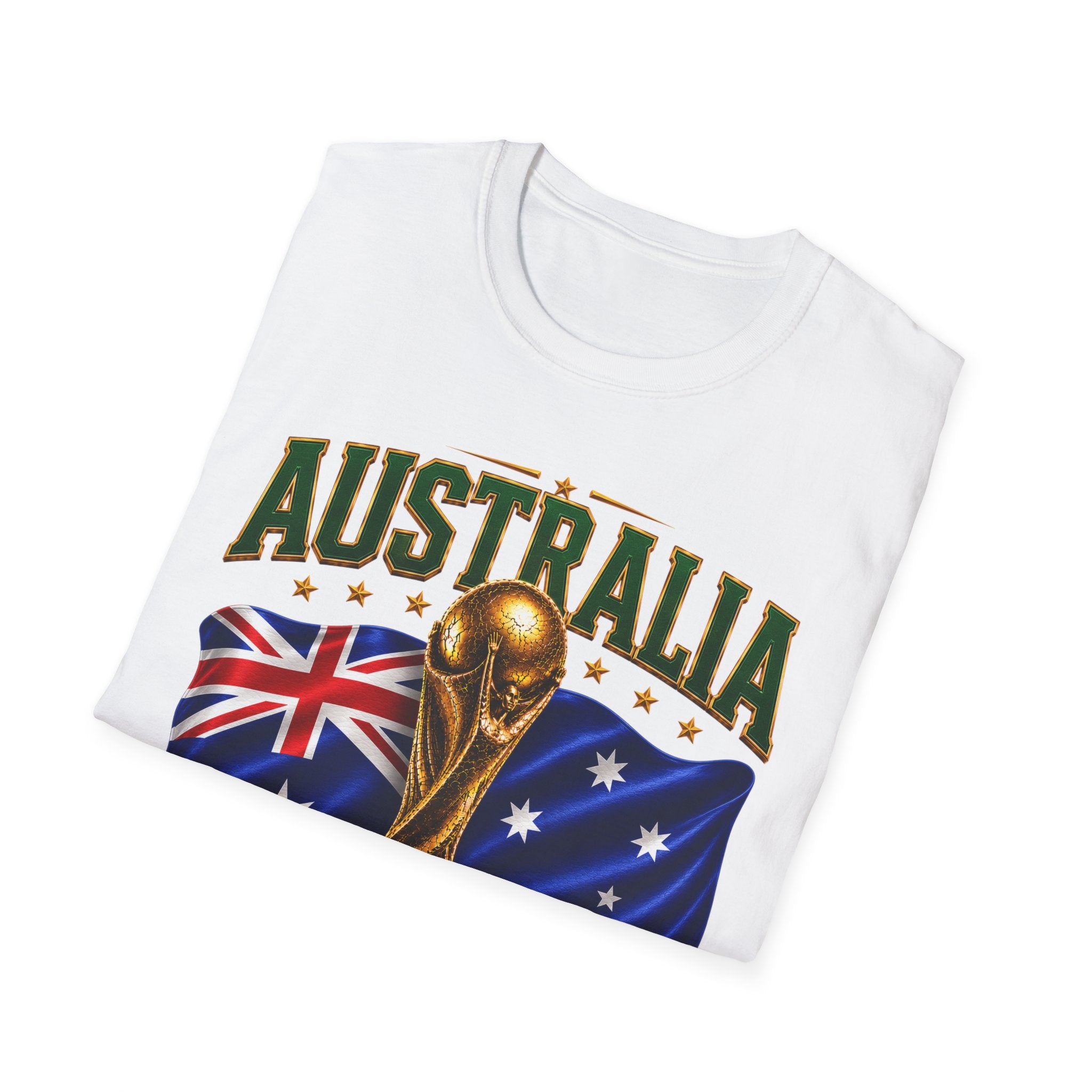 Australia 2026 Soccer World Cup T-Shirt — Aussie Flag & Trophy Design