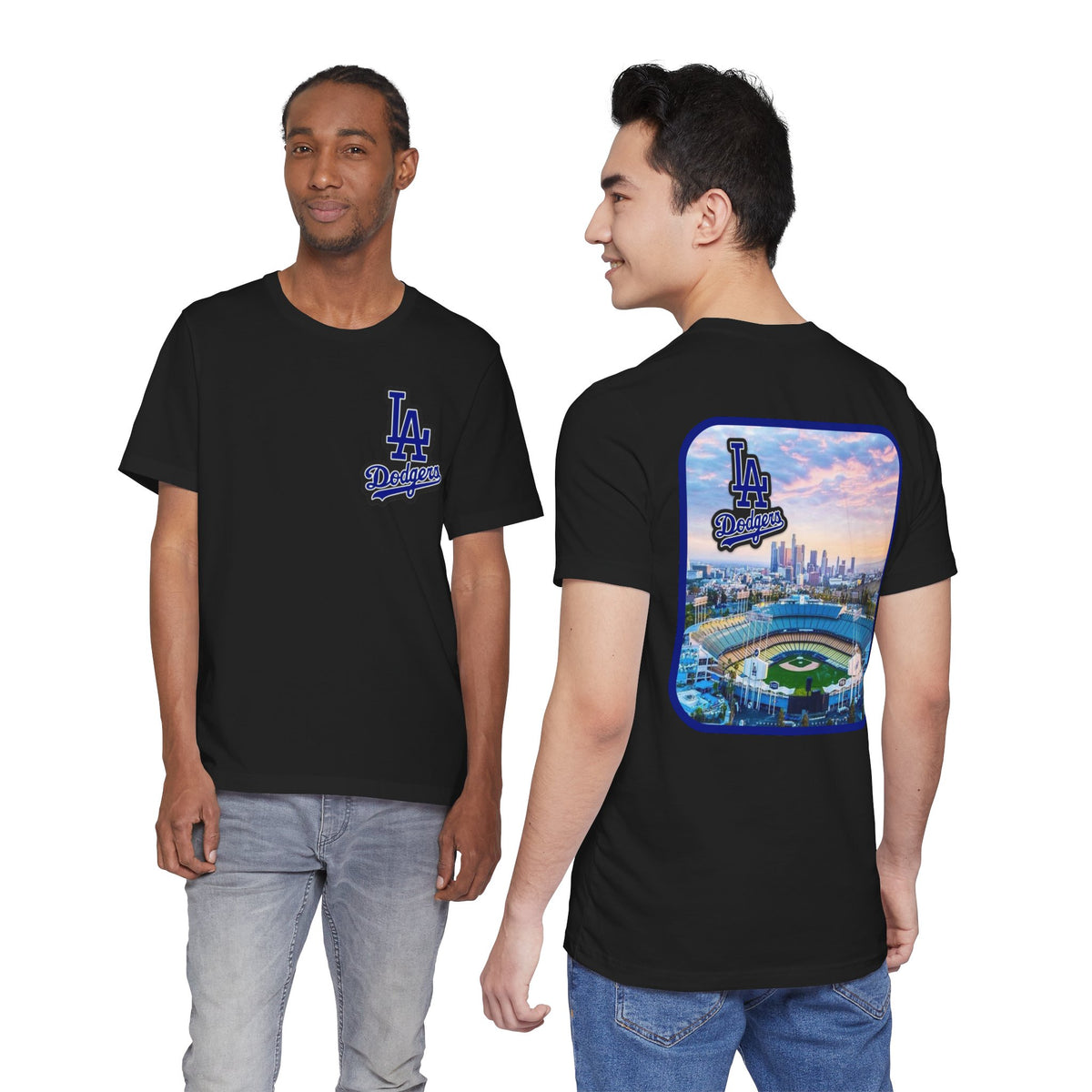 Los Angeles (Front and Back Printing) Mens Womans Jersey Short Sleeve Tee